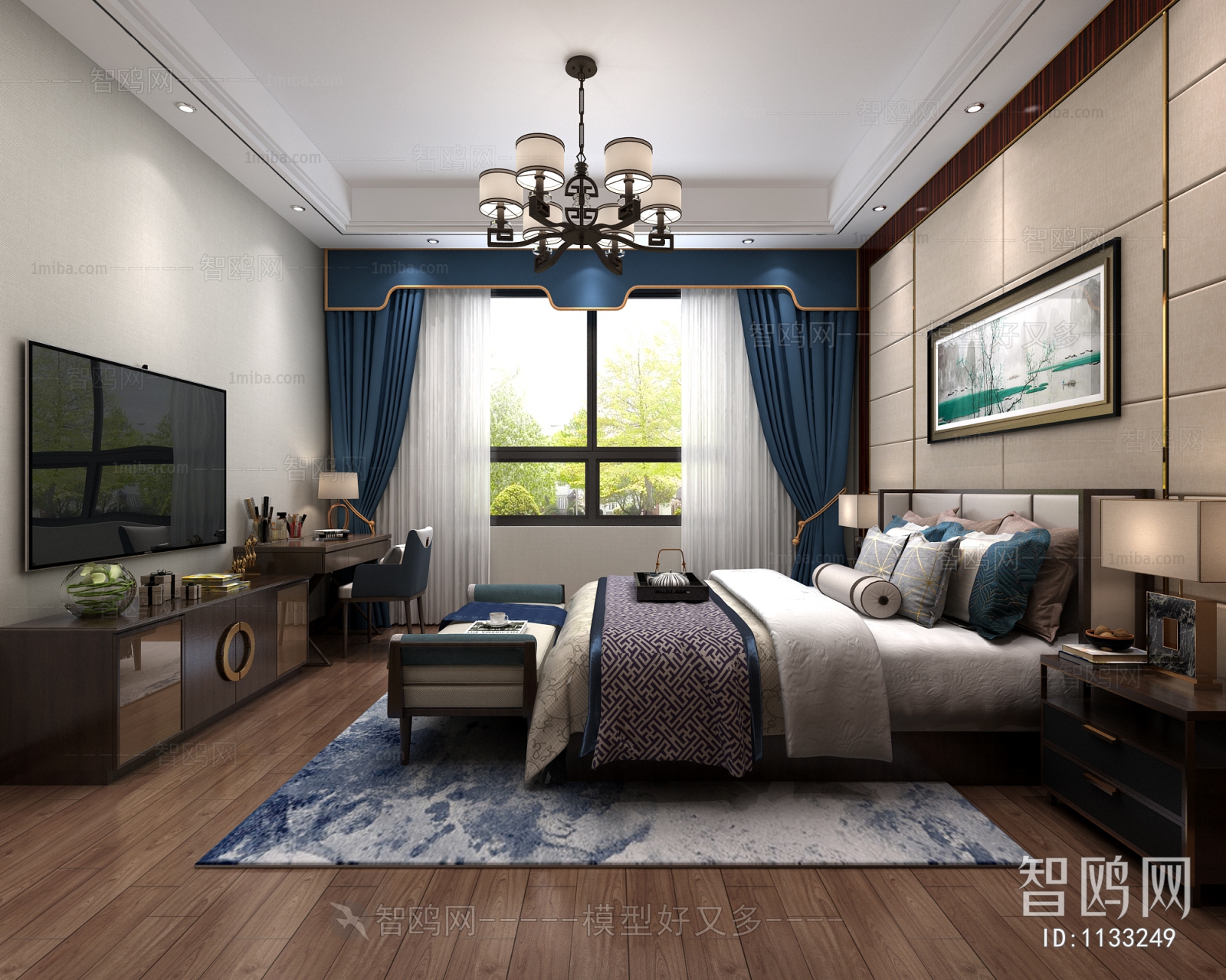 New Chinese Style Bedroom