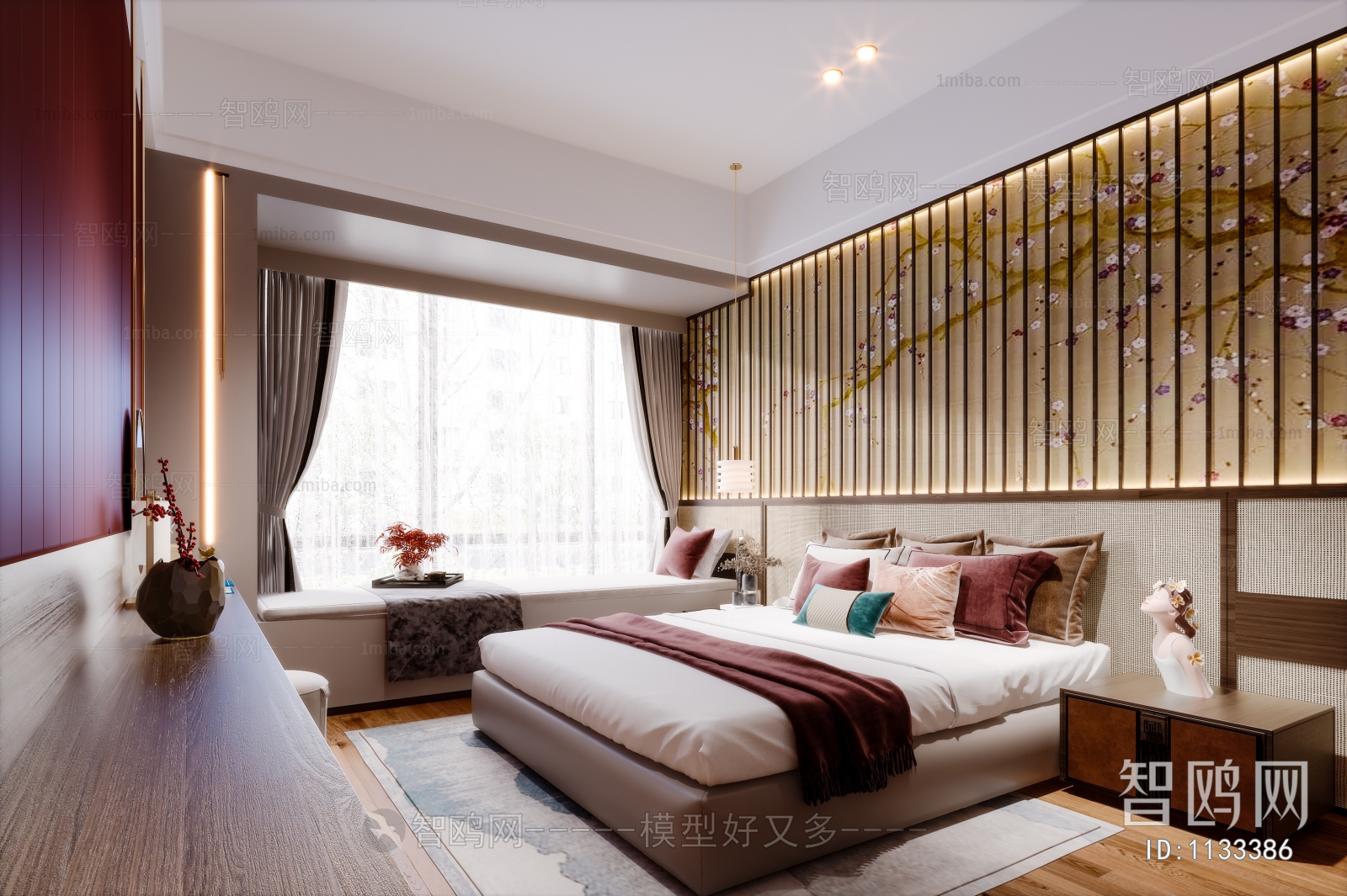 New Chinese Style Bedroom