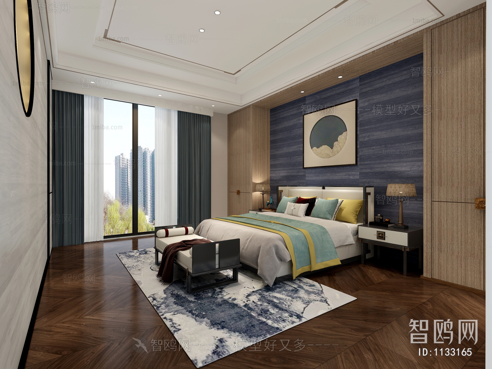 New Chinese Style Bedroom