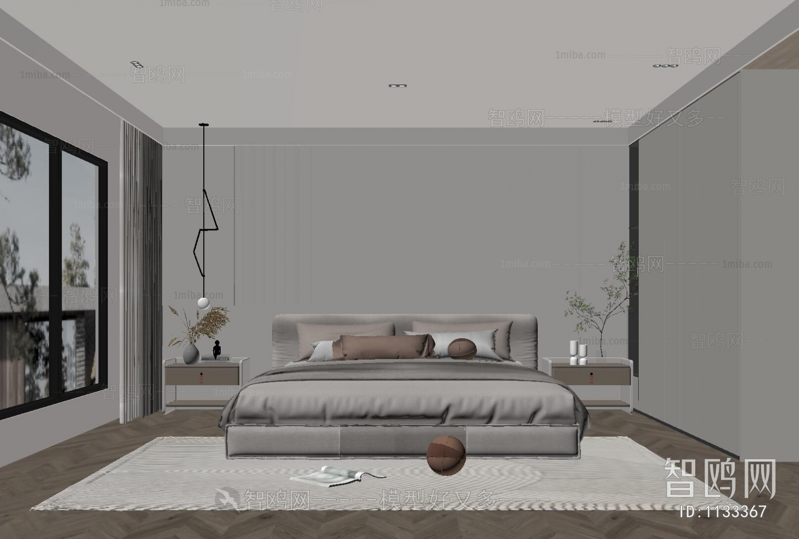 Modern Wabi-sabi Style Bedroom