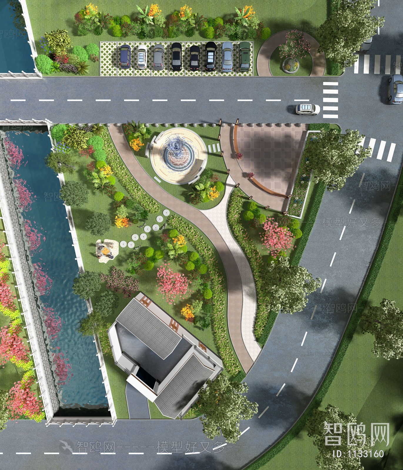 Modern Architectural Bird's-eye View Planning