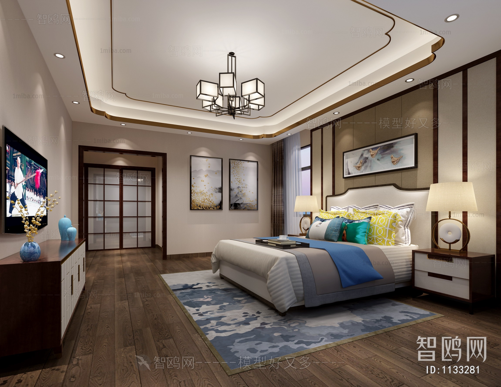 New Chinese Style Bedroom