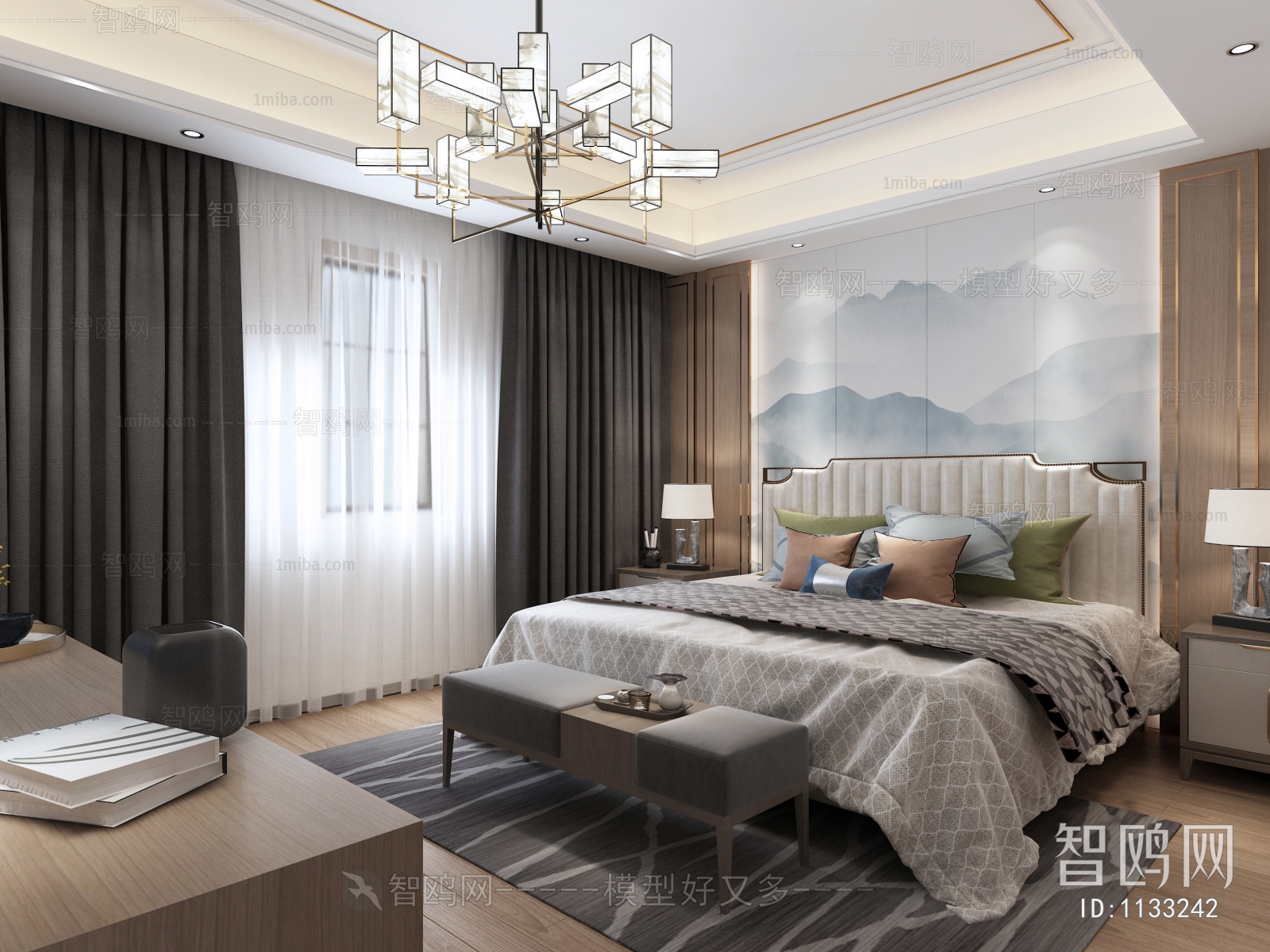 New Chinese Style Bedroom