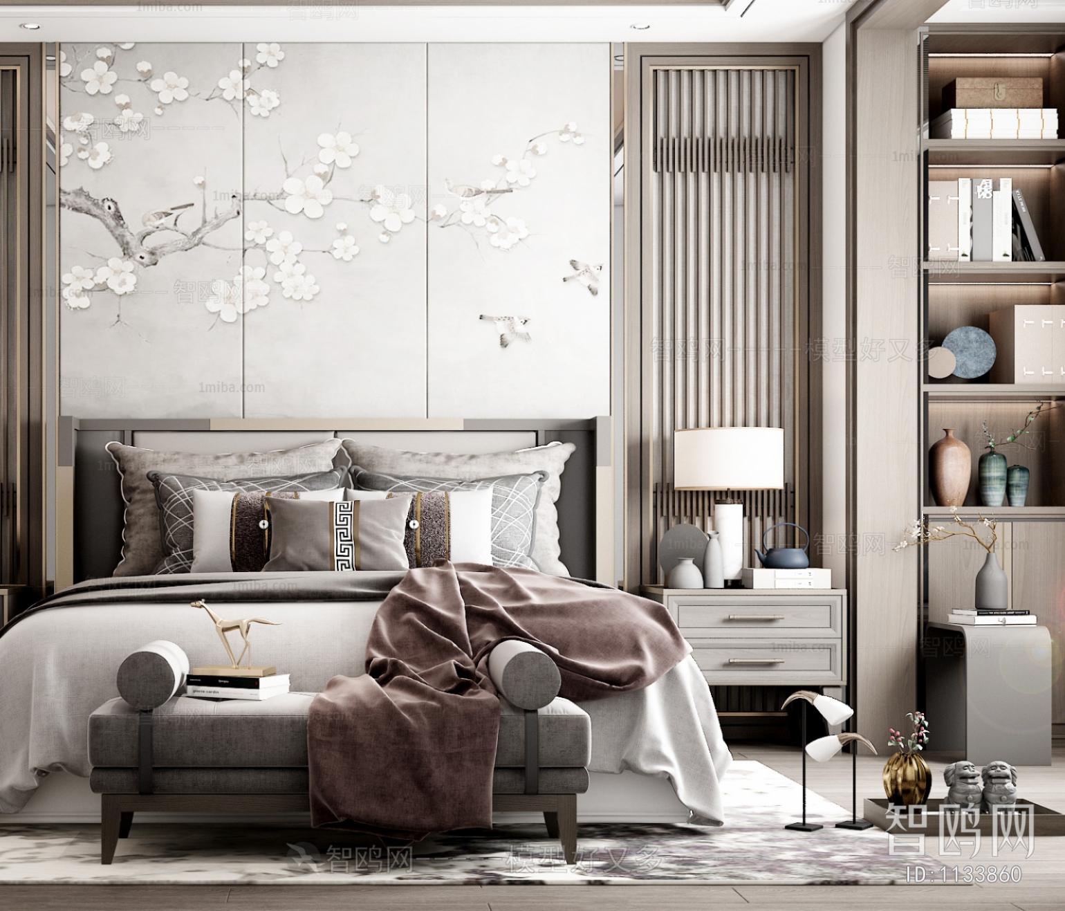 New Chinese Style Bedroom