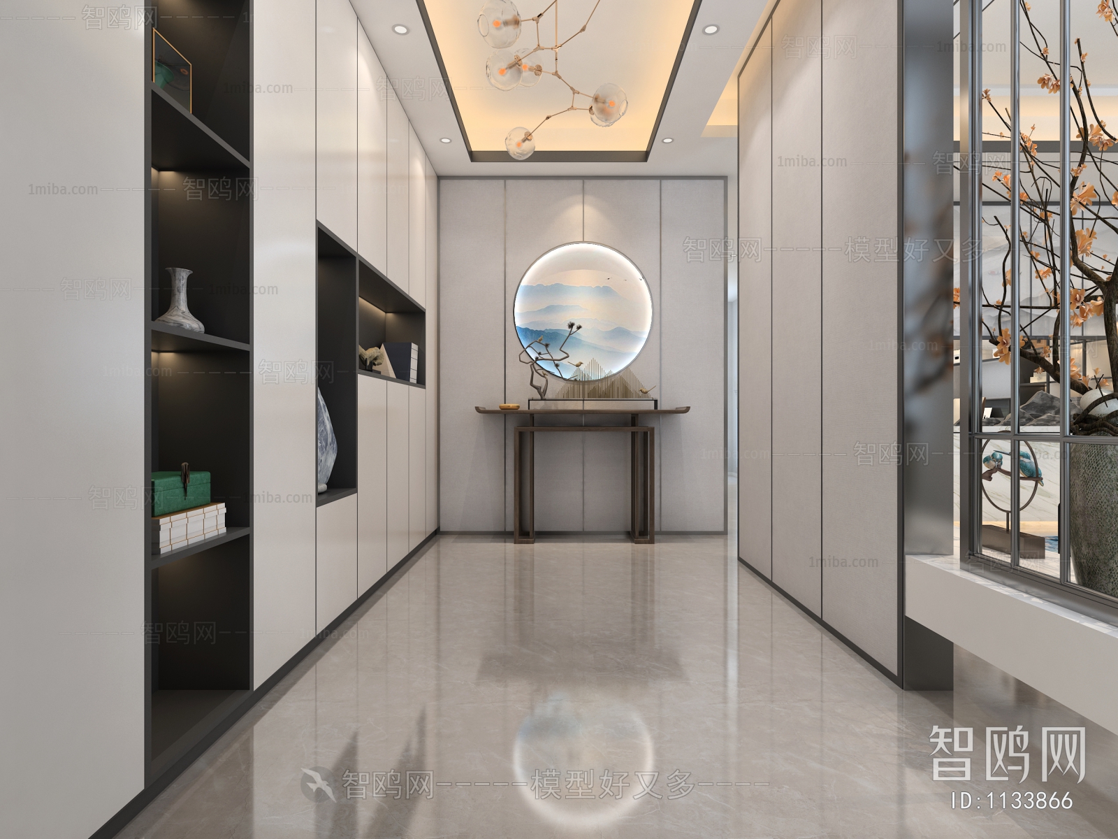 New Chinese Style A Living Room