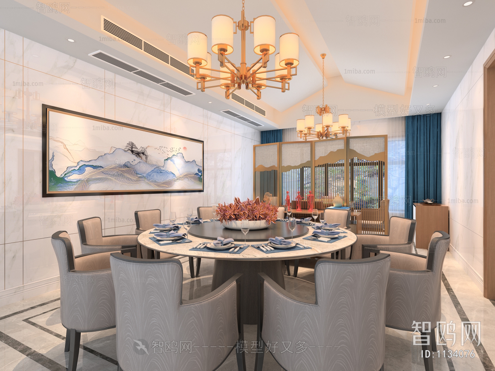 New Chinese Style Dining Room