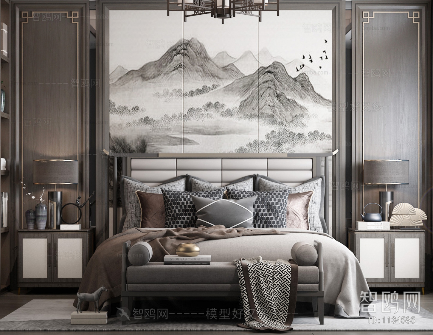 New Chinese Style Bedroom