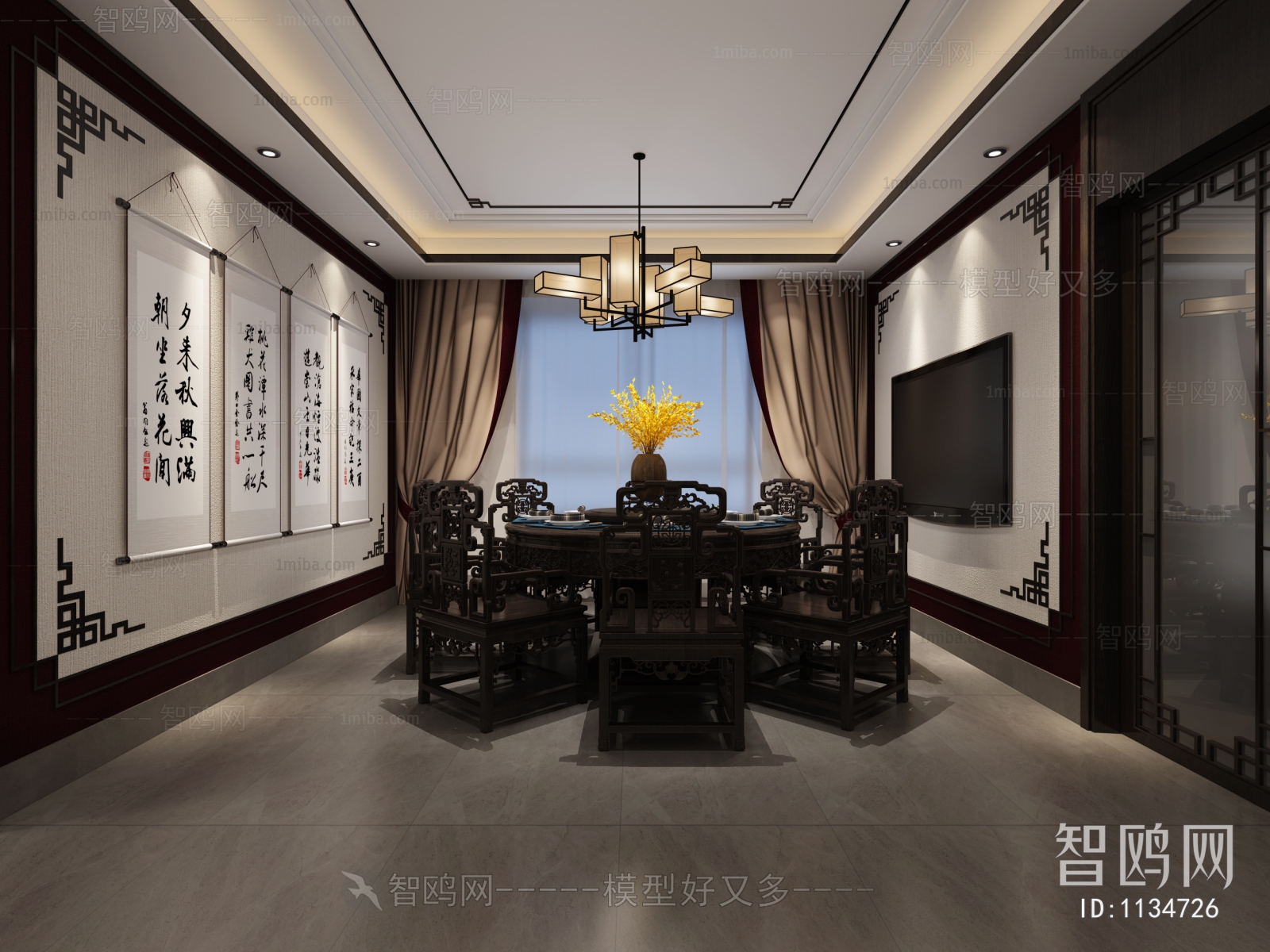 Chinese Style New Chinese Style Dining Room