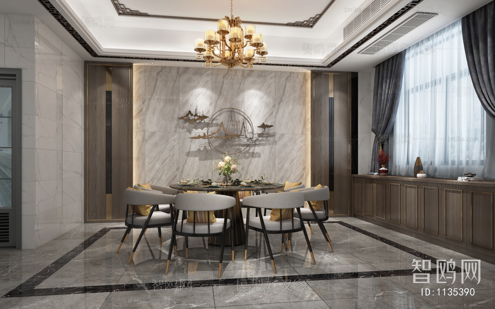 New Chinese Style Dining Room