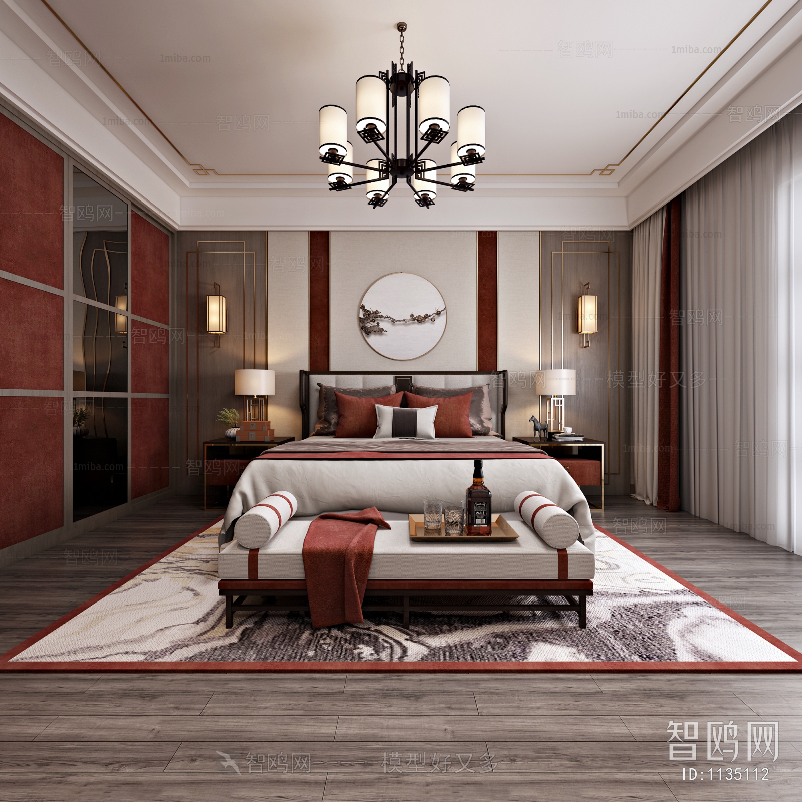 New Chinese Style Bedroom