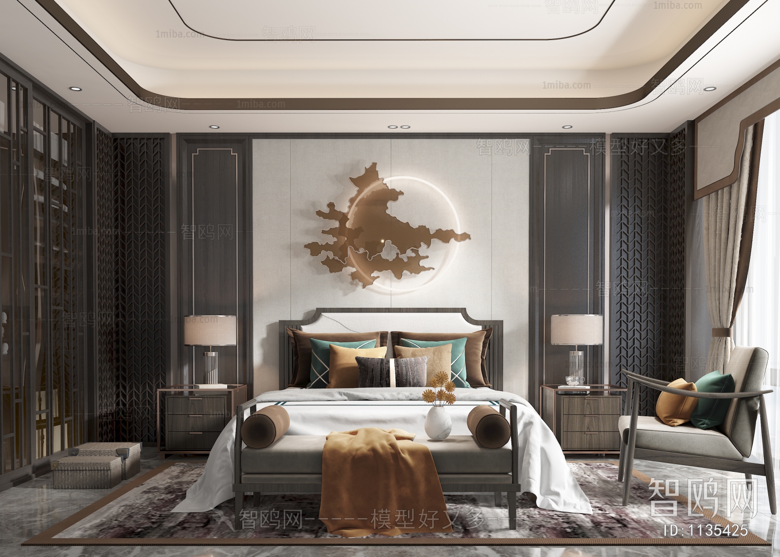 New Chinese Style Bedroom