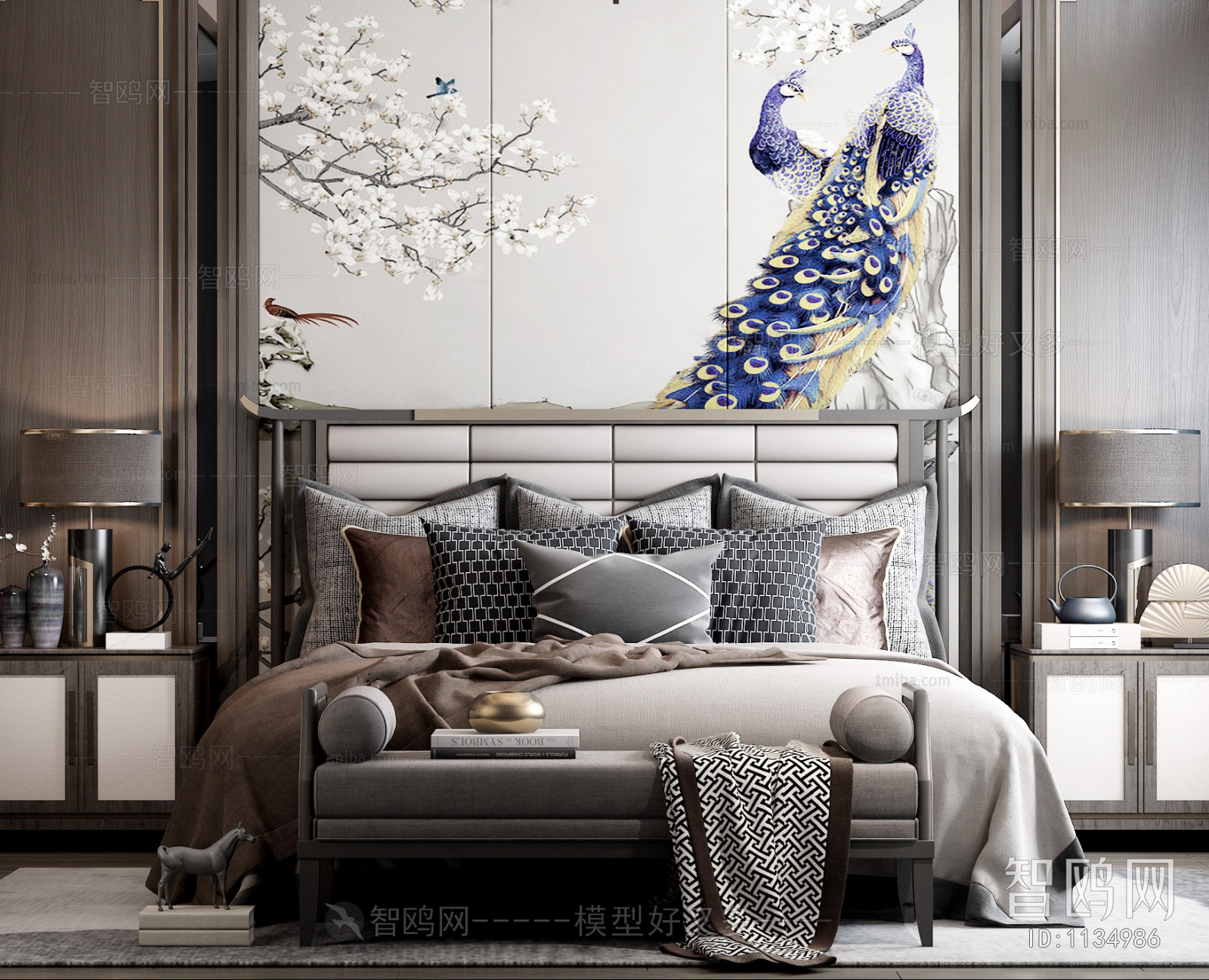 New Chinese Style Bedroom