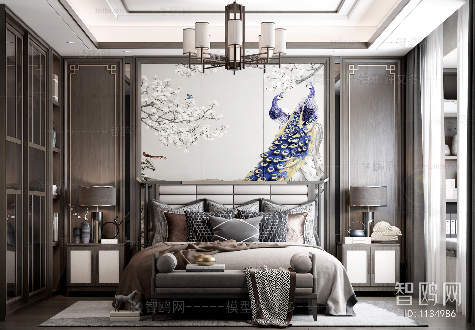 New Chinese Style Bedroom