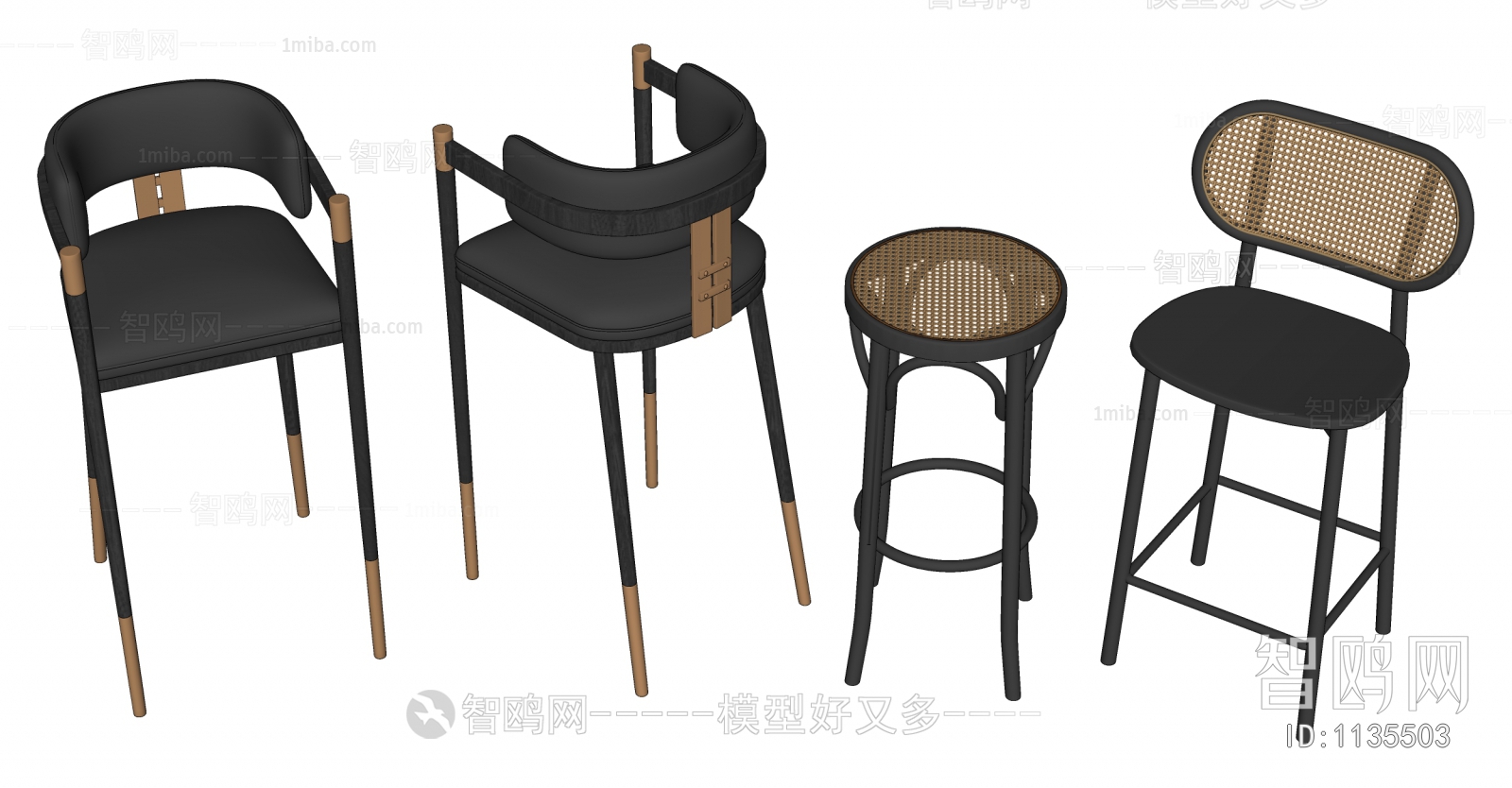 新中式吧椅组合