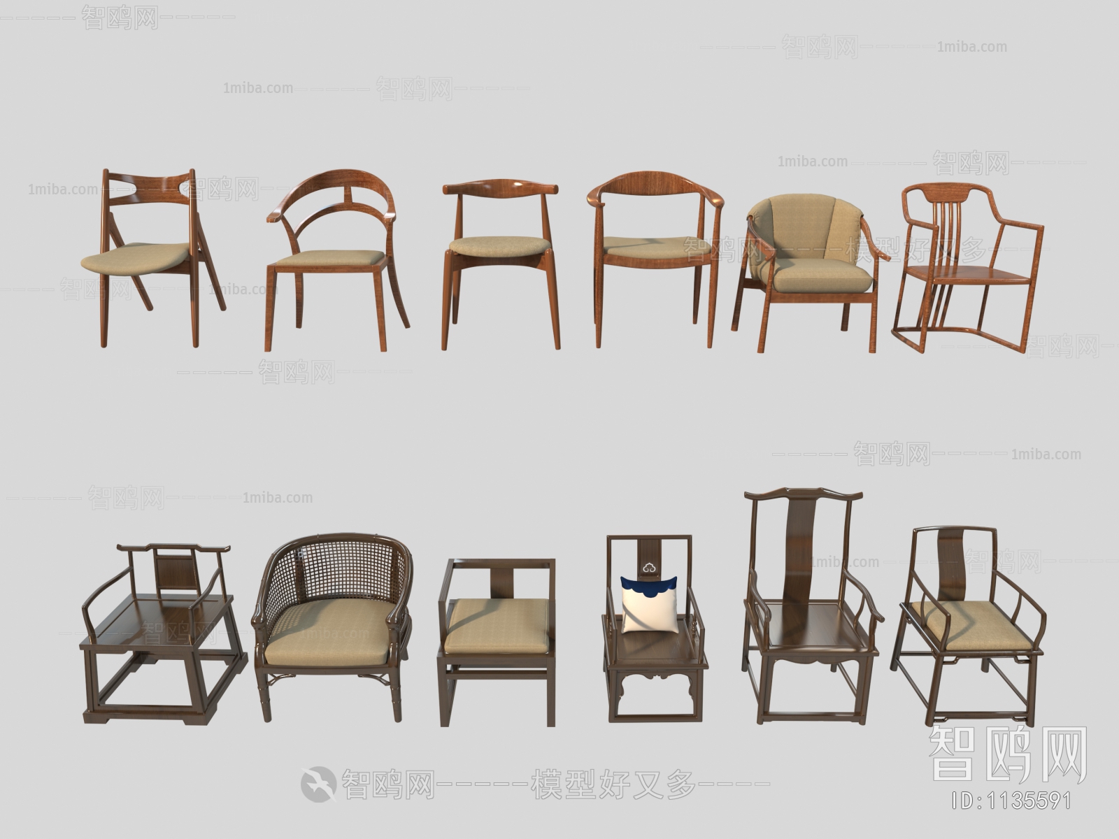 New Chinese Style Single Chair