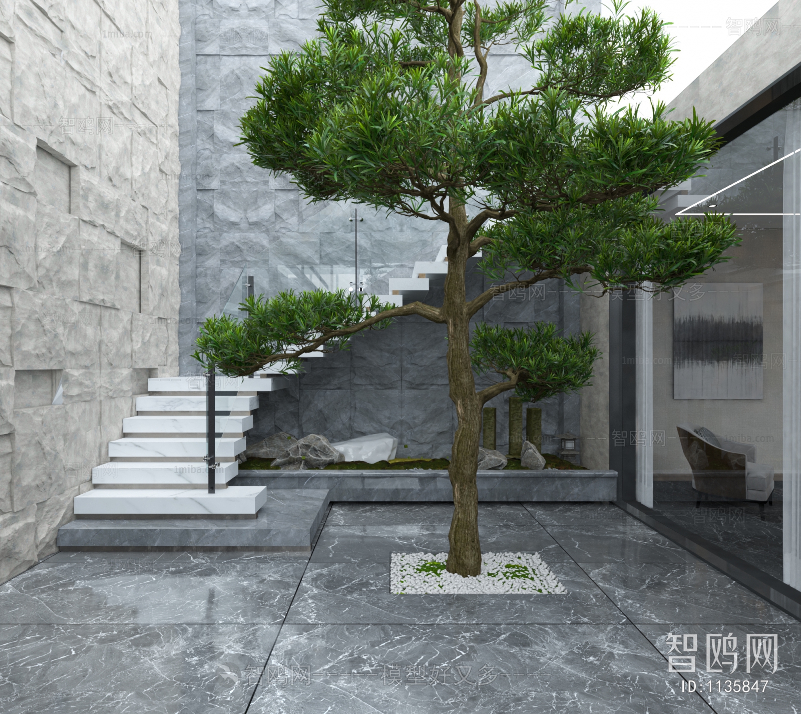 Modern Courtyard/landscape