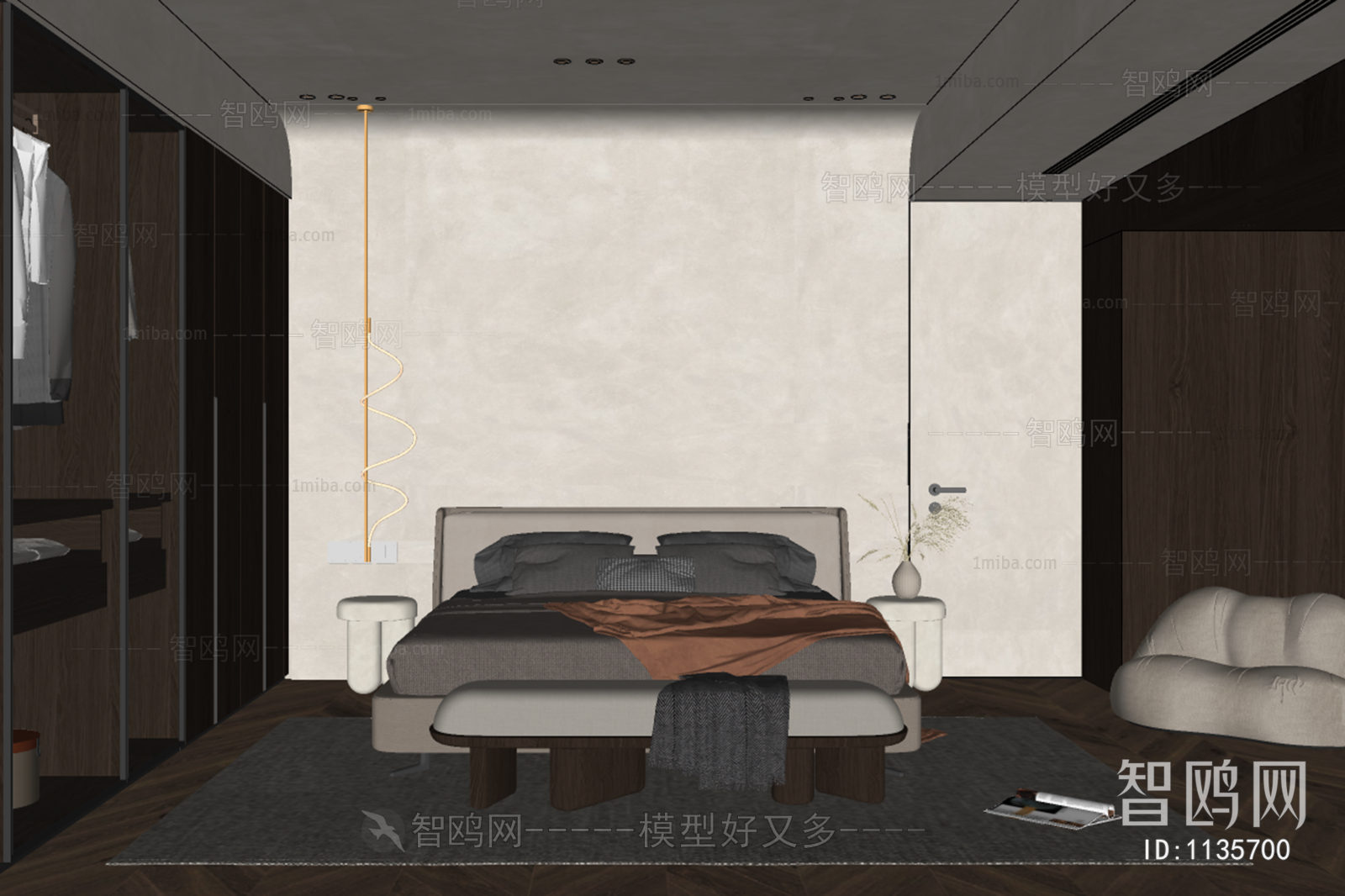 Wabi-sabi Style Bedroom