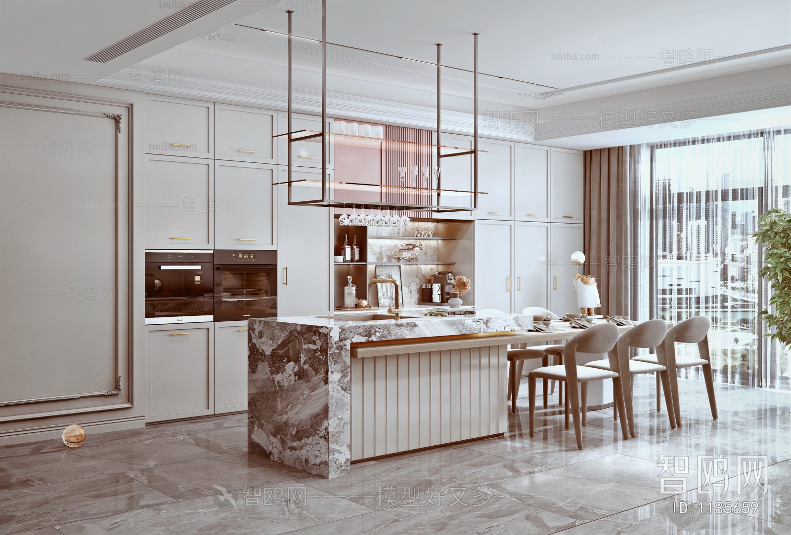 French Style Open Kitchen