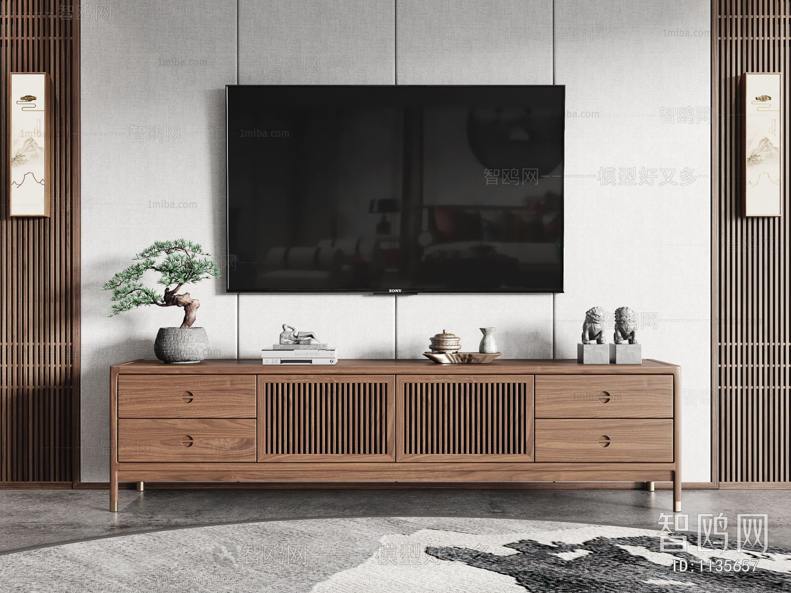 New Chinese Style TV Cabinet