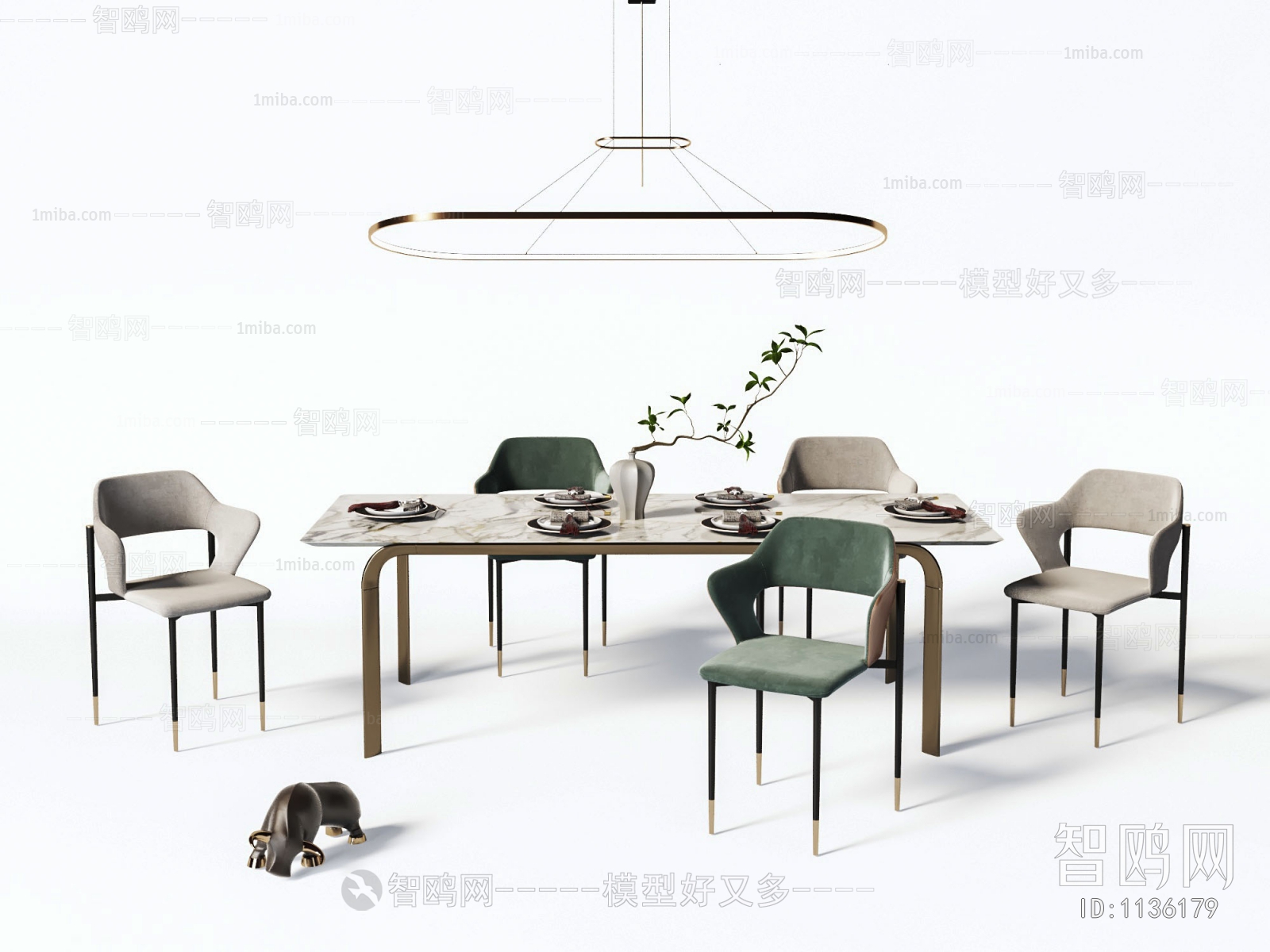 Wabi-sabi Style Dining Table And Chairs