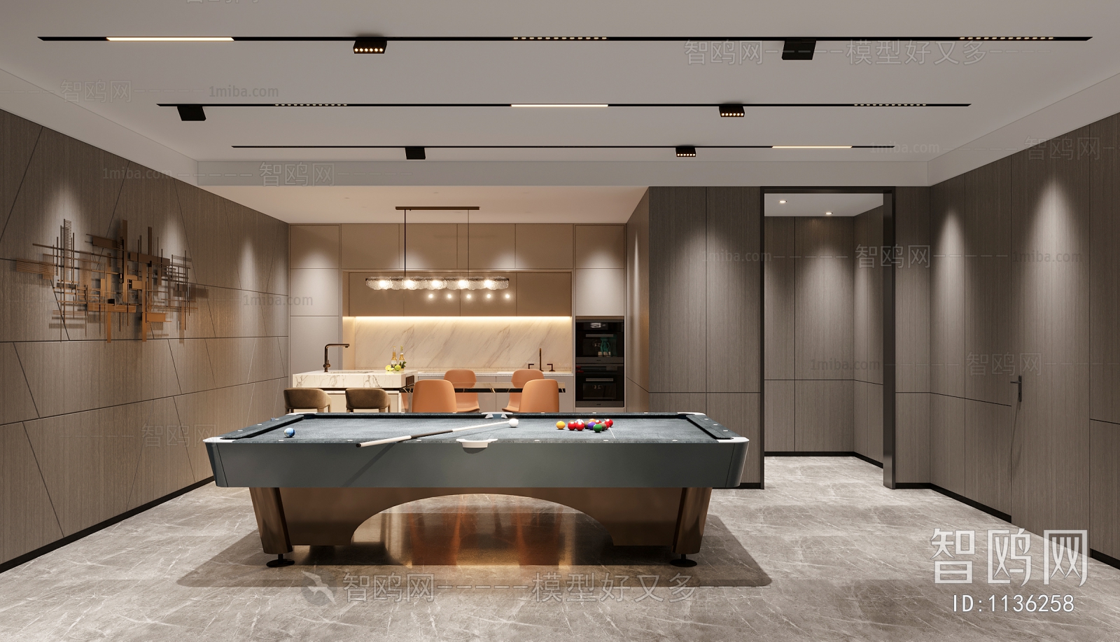 Modern Billiards Room