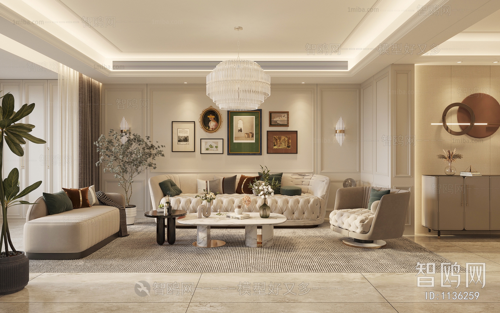 Simple European Style A Living Room