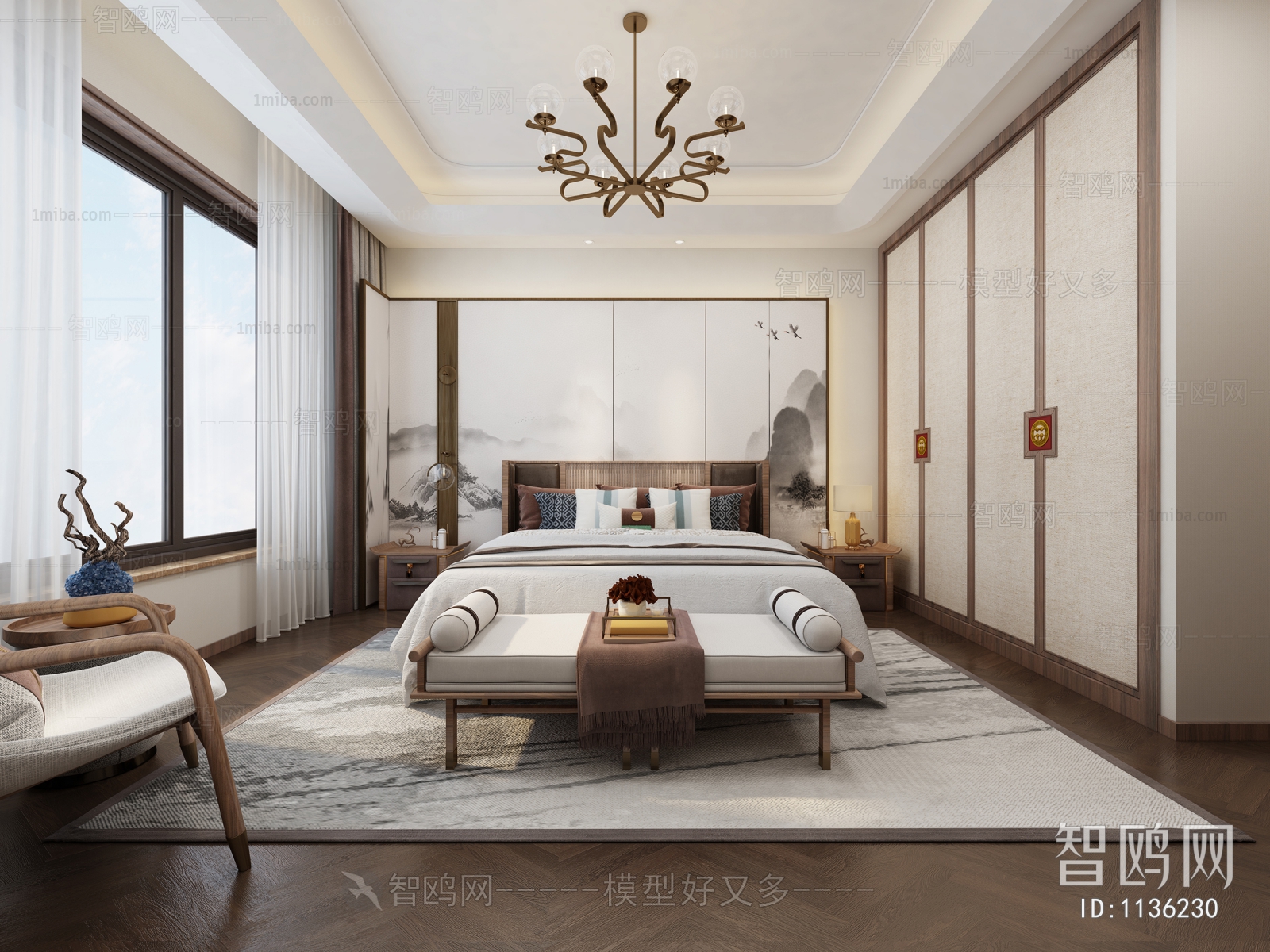 New Chinese Style Bedroom