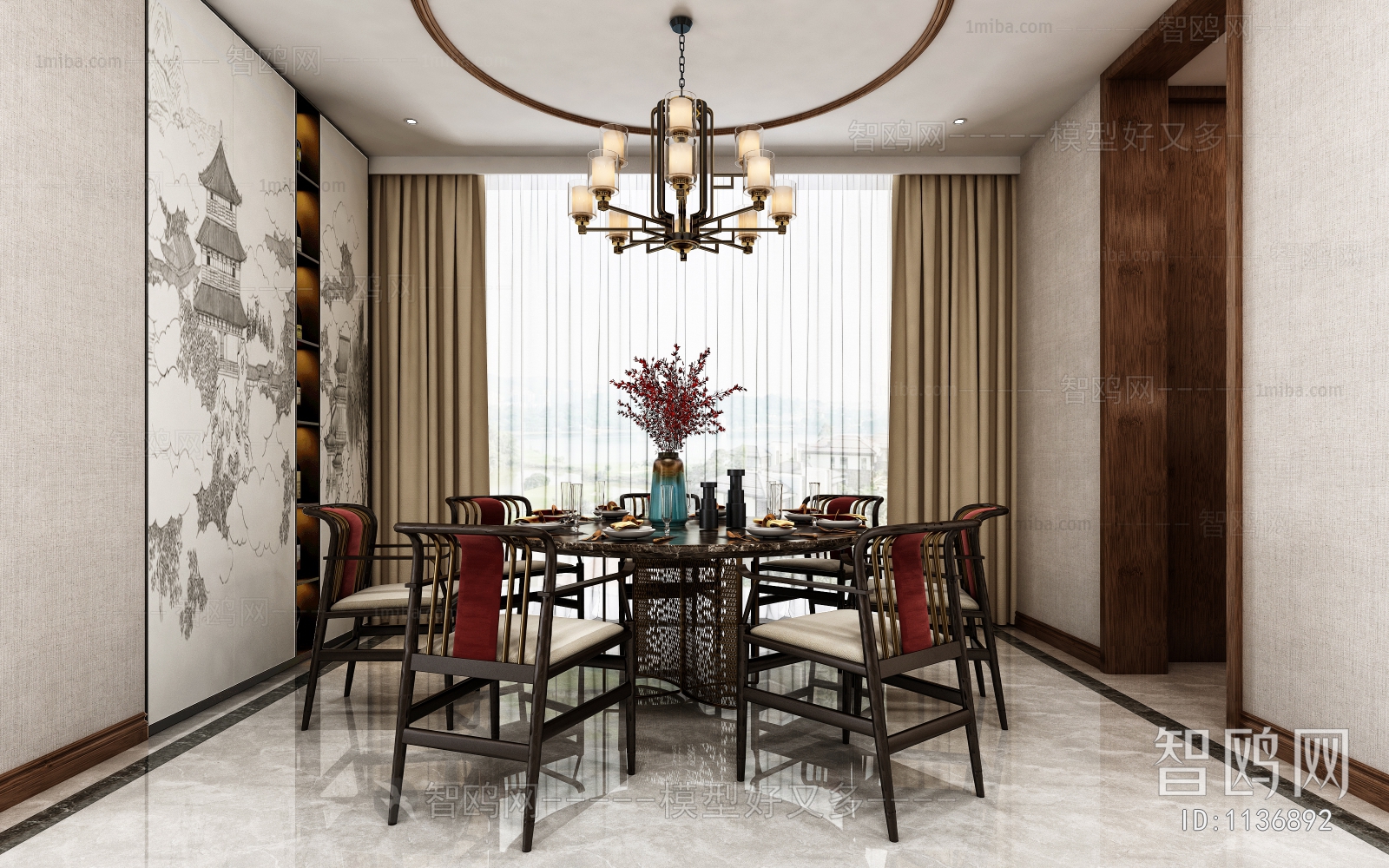 New Chinese Style Dining Room