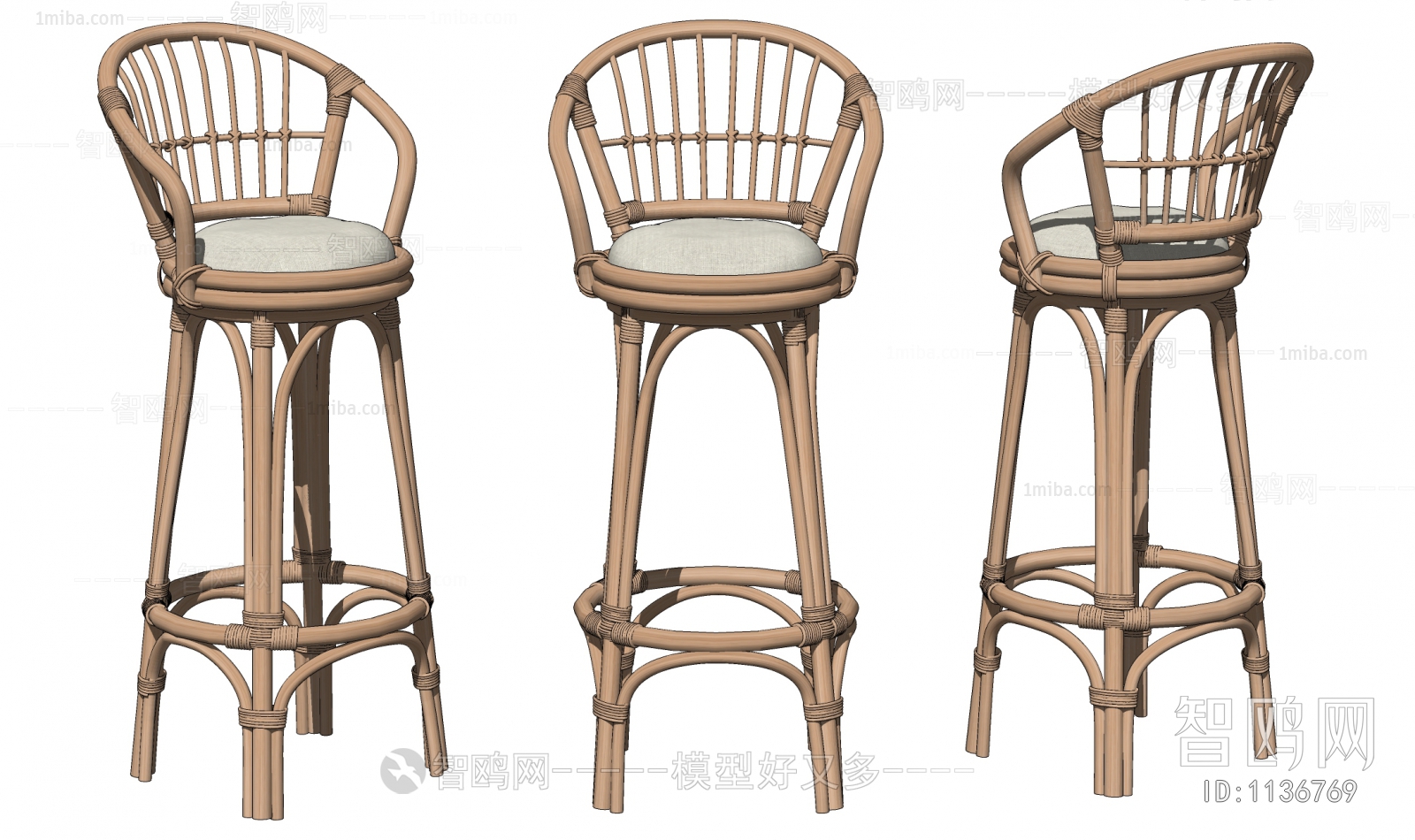 Southeast Asian Style Bar Chair