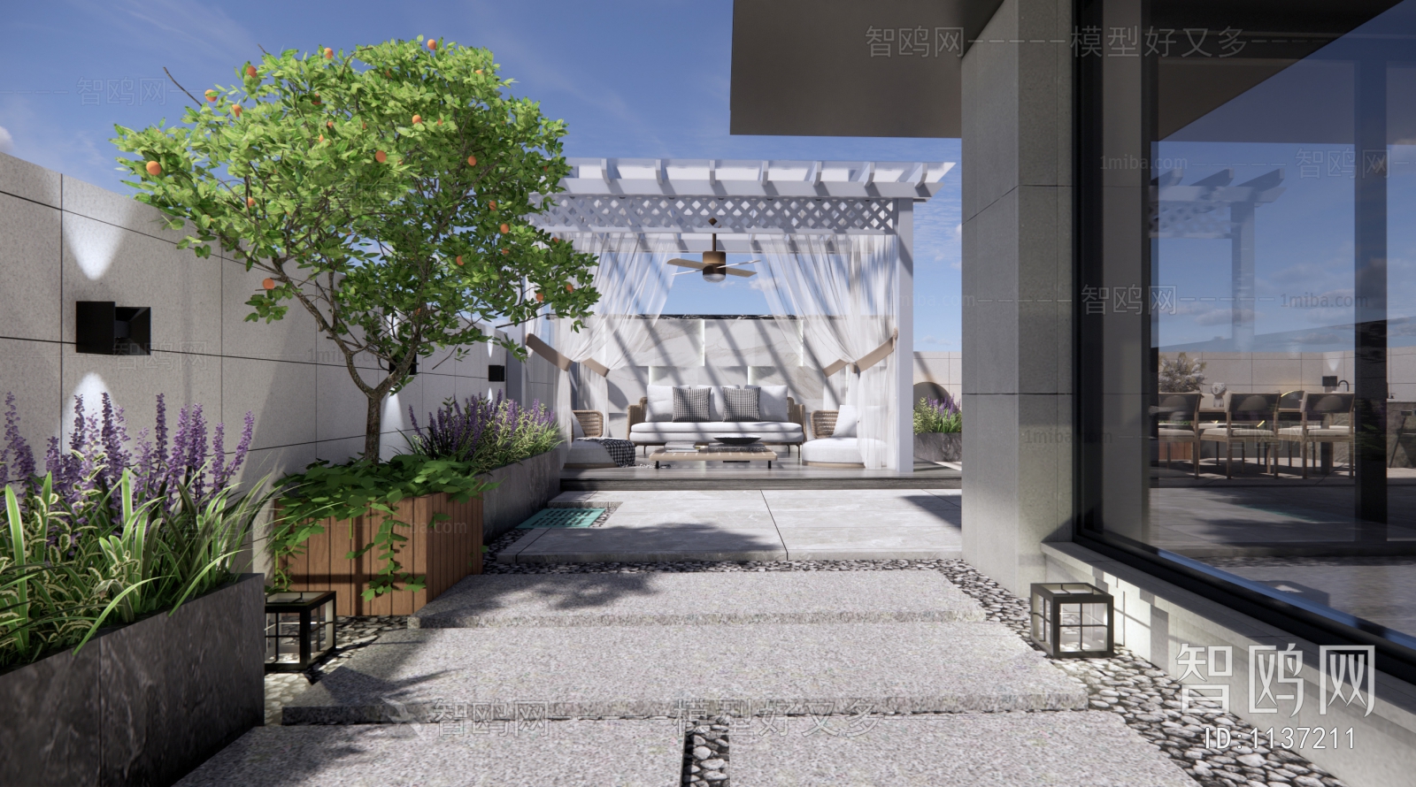 Modern Courtyard/landscape