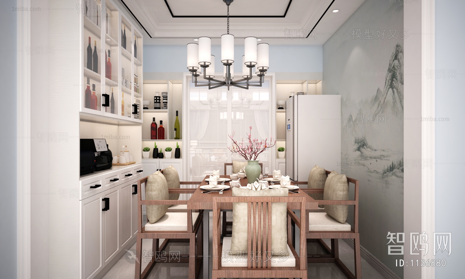 New Chinese Style A Living Room