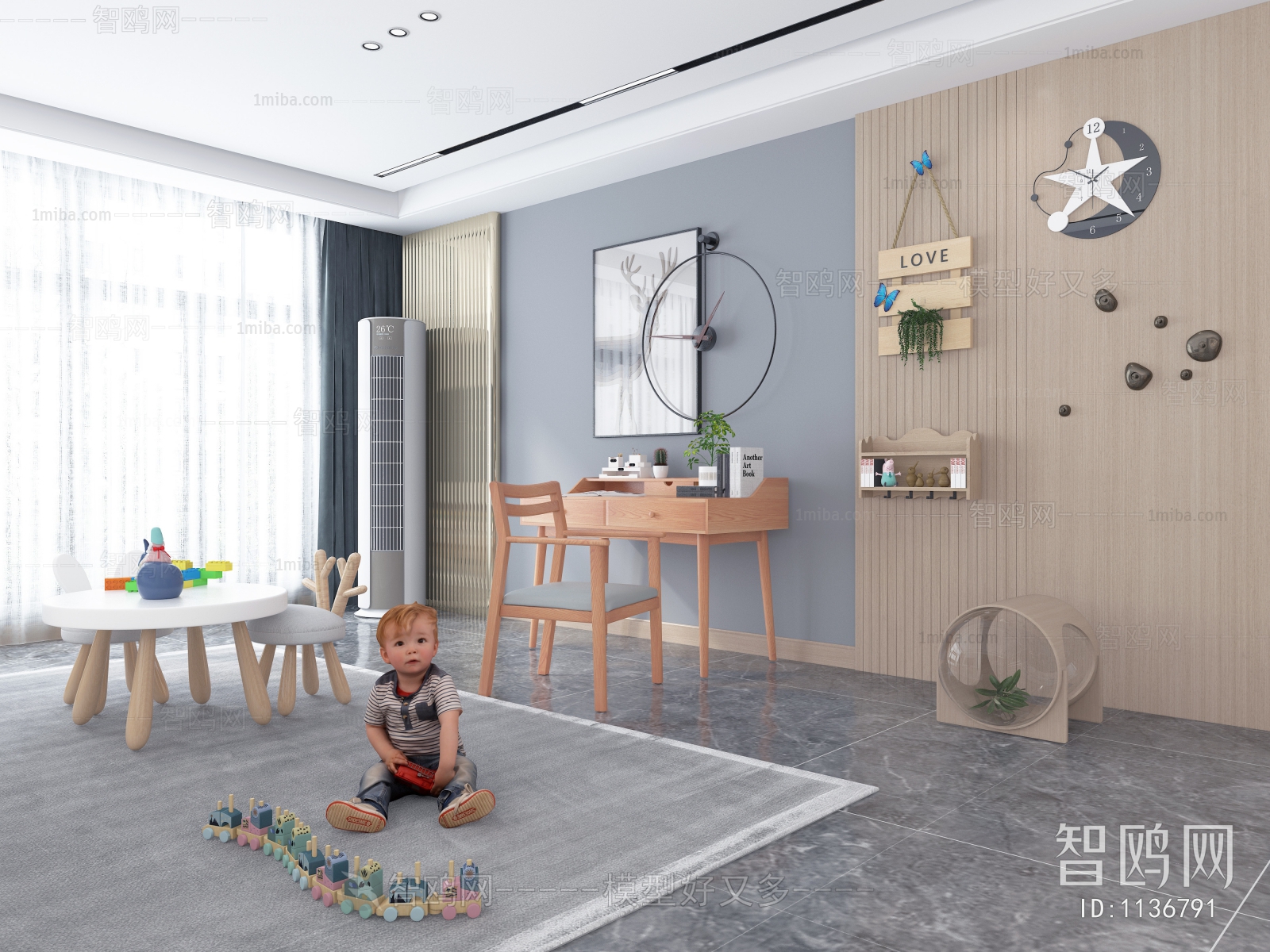 Modern Children's Room Activity Room