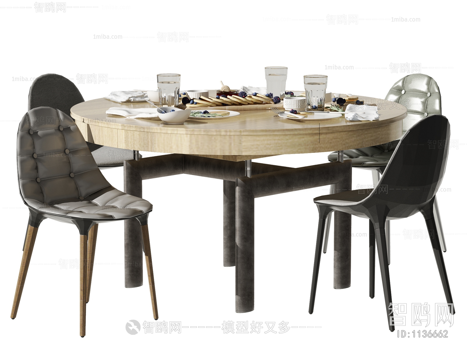 Industrial Style Dining Table And Chairs