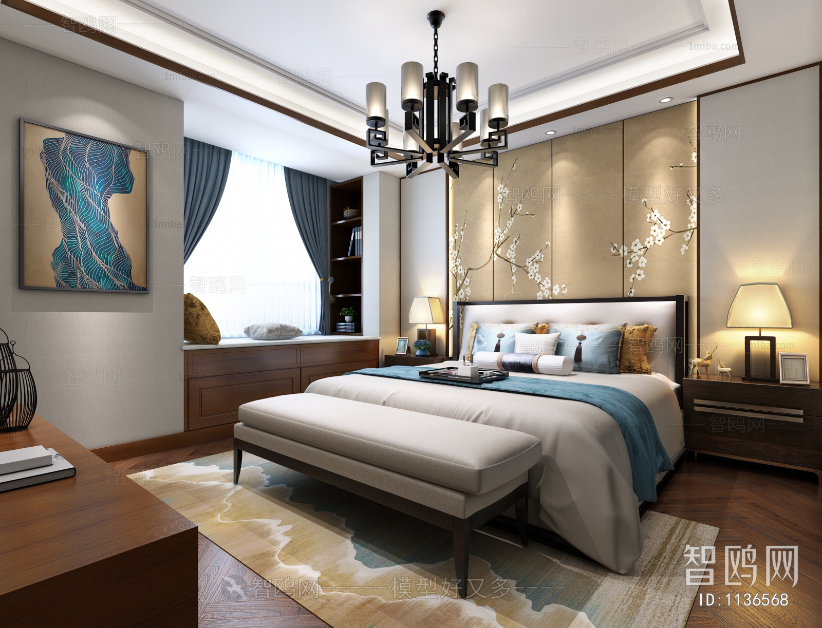New Chinese Style Bedroom