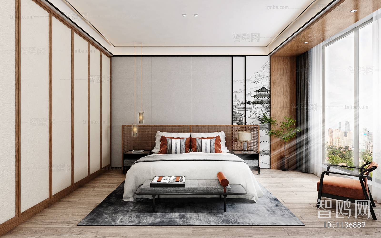 New Chinese Style Bedroom