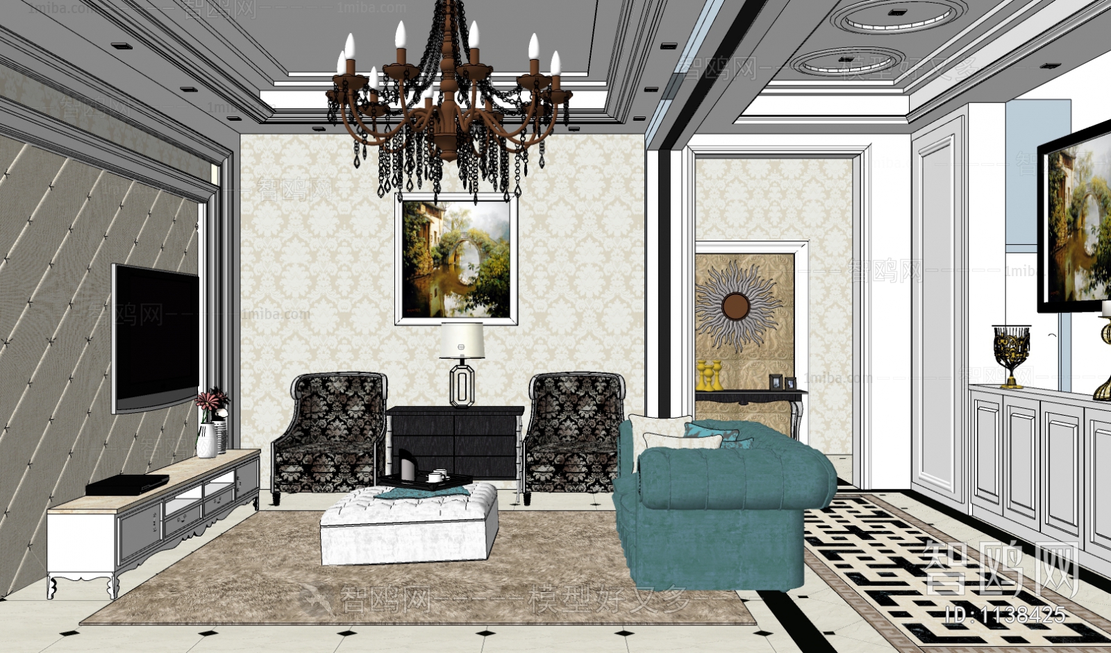 Simple European Style A Living Room