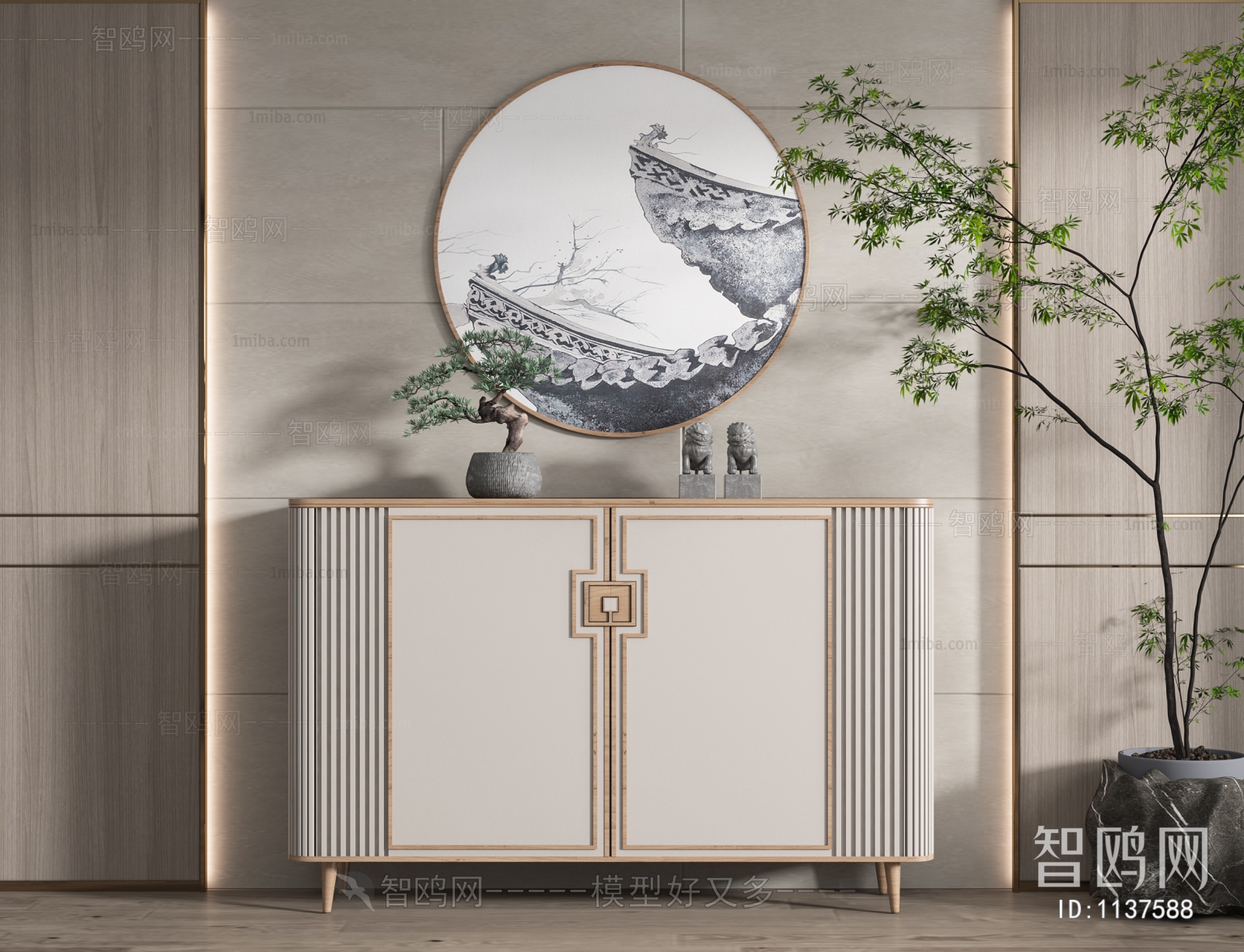 New Chinese Style Side Cabinet/Entrance Cabinet