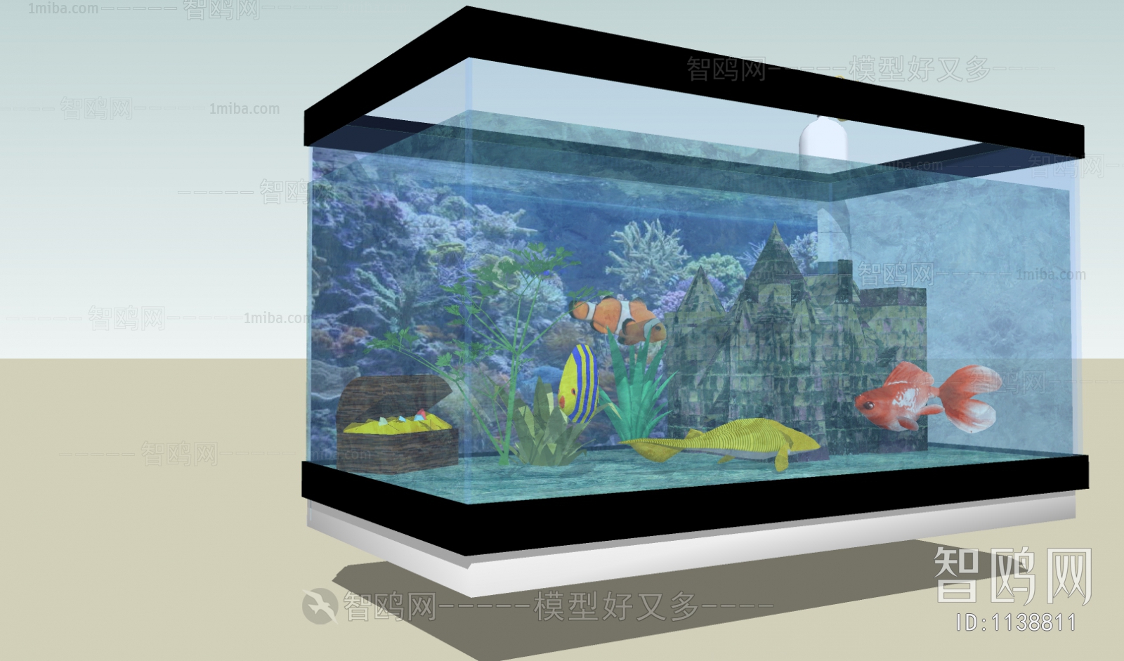 现代玻璃鱼缸