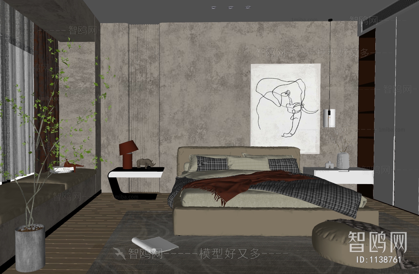 Wabi-sabi Style Bedroom