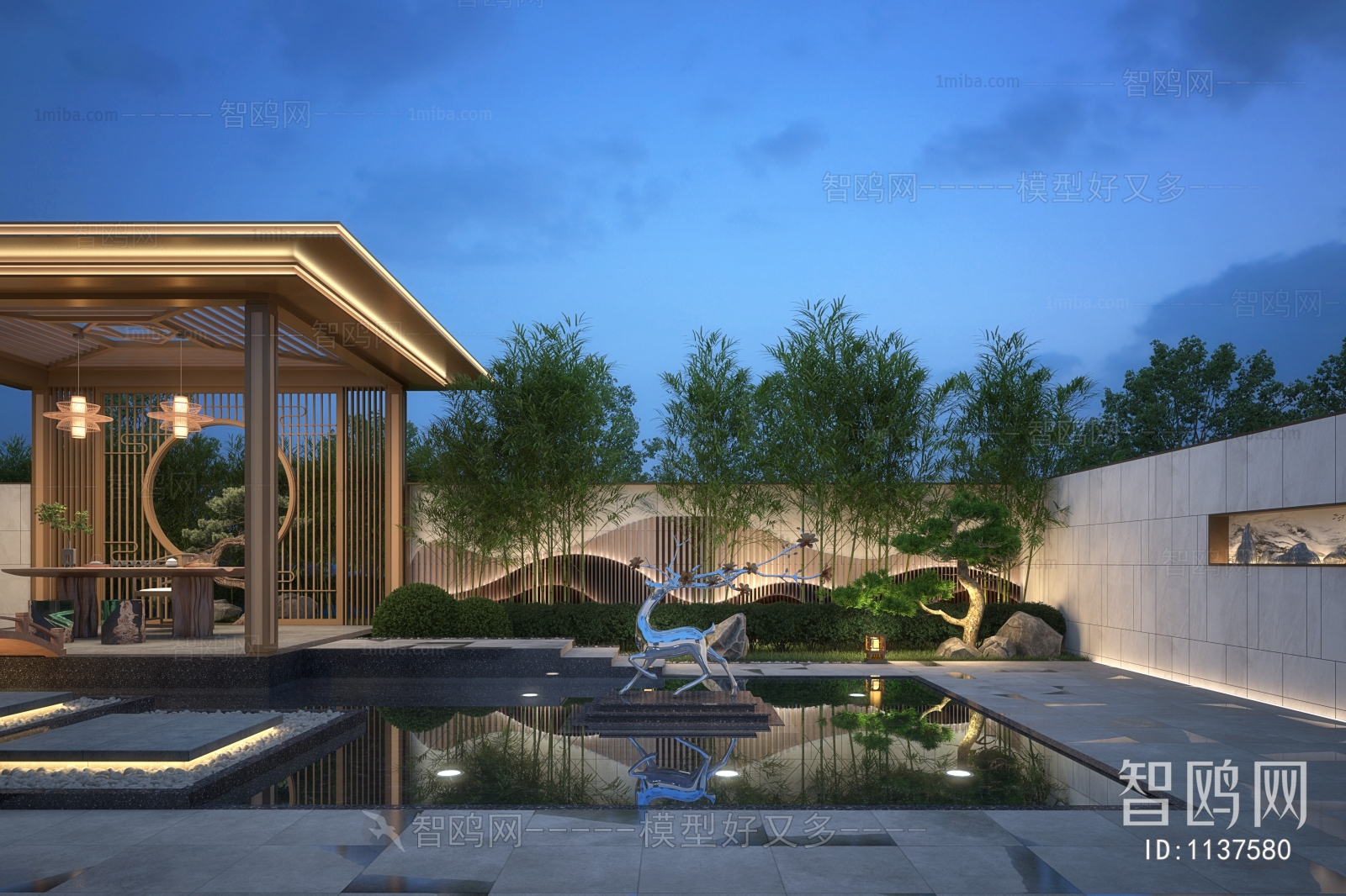 New Chinese Style Courtyard/landscape