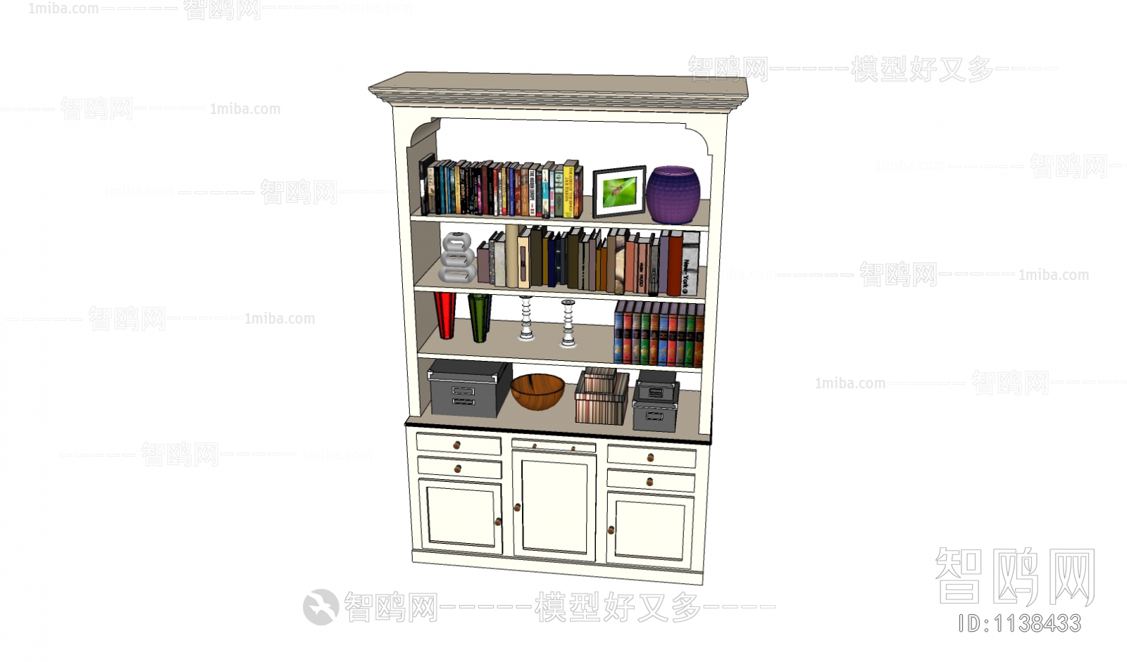 Simple European Style Bookcase