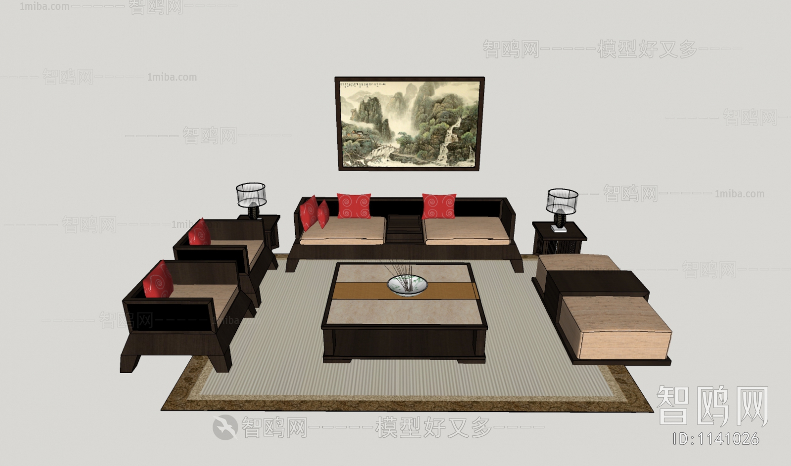 Chinese Style Sofa Combination