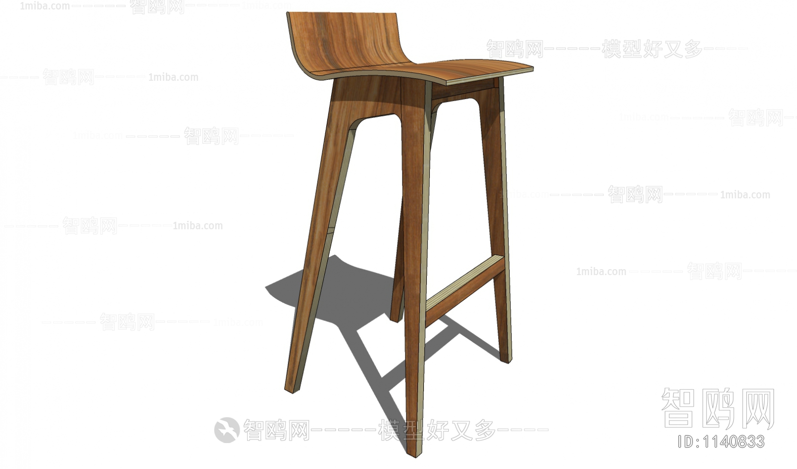 现代实木吧椅