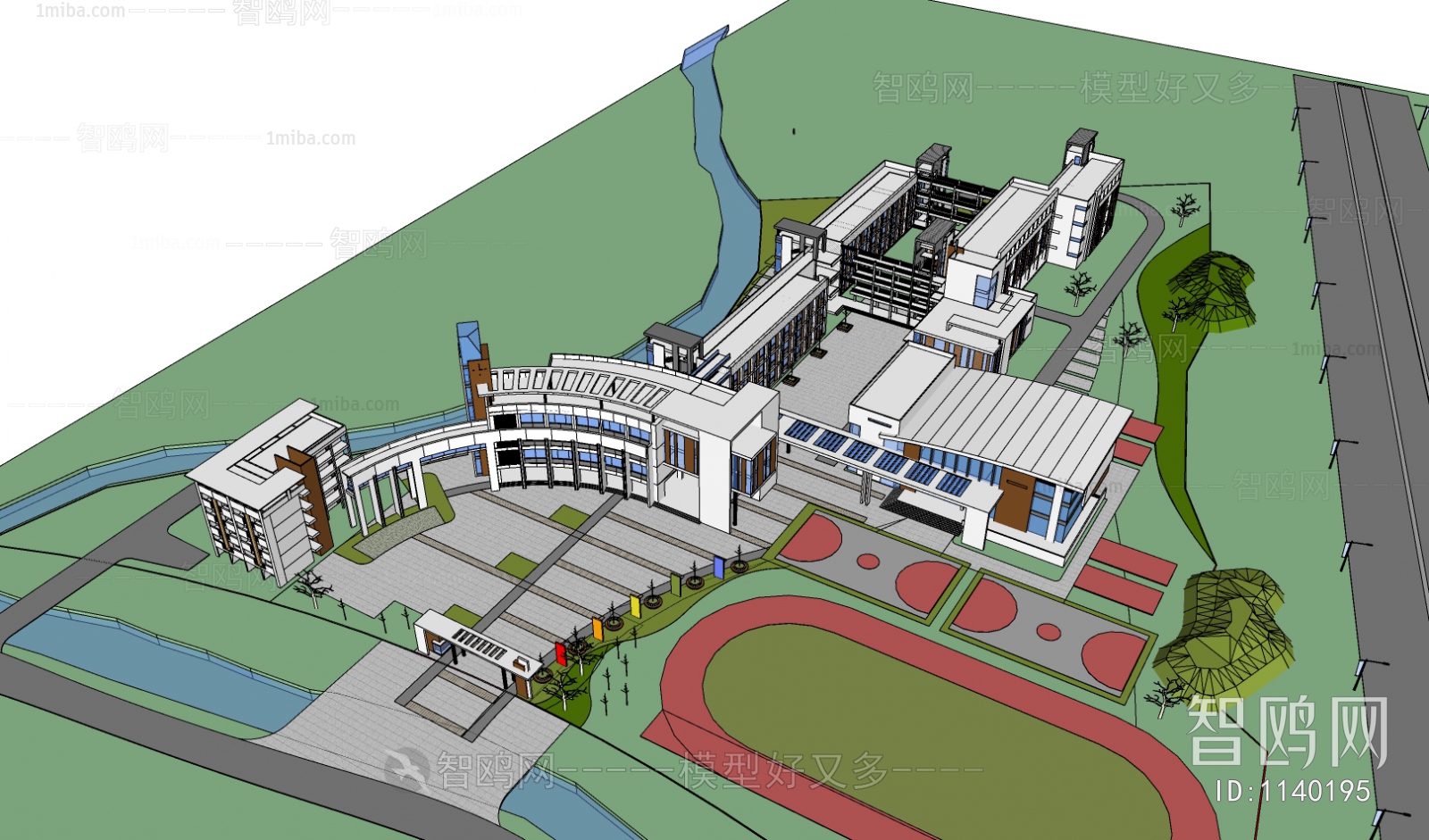 Modern Architectural Bird's-eye View Planning