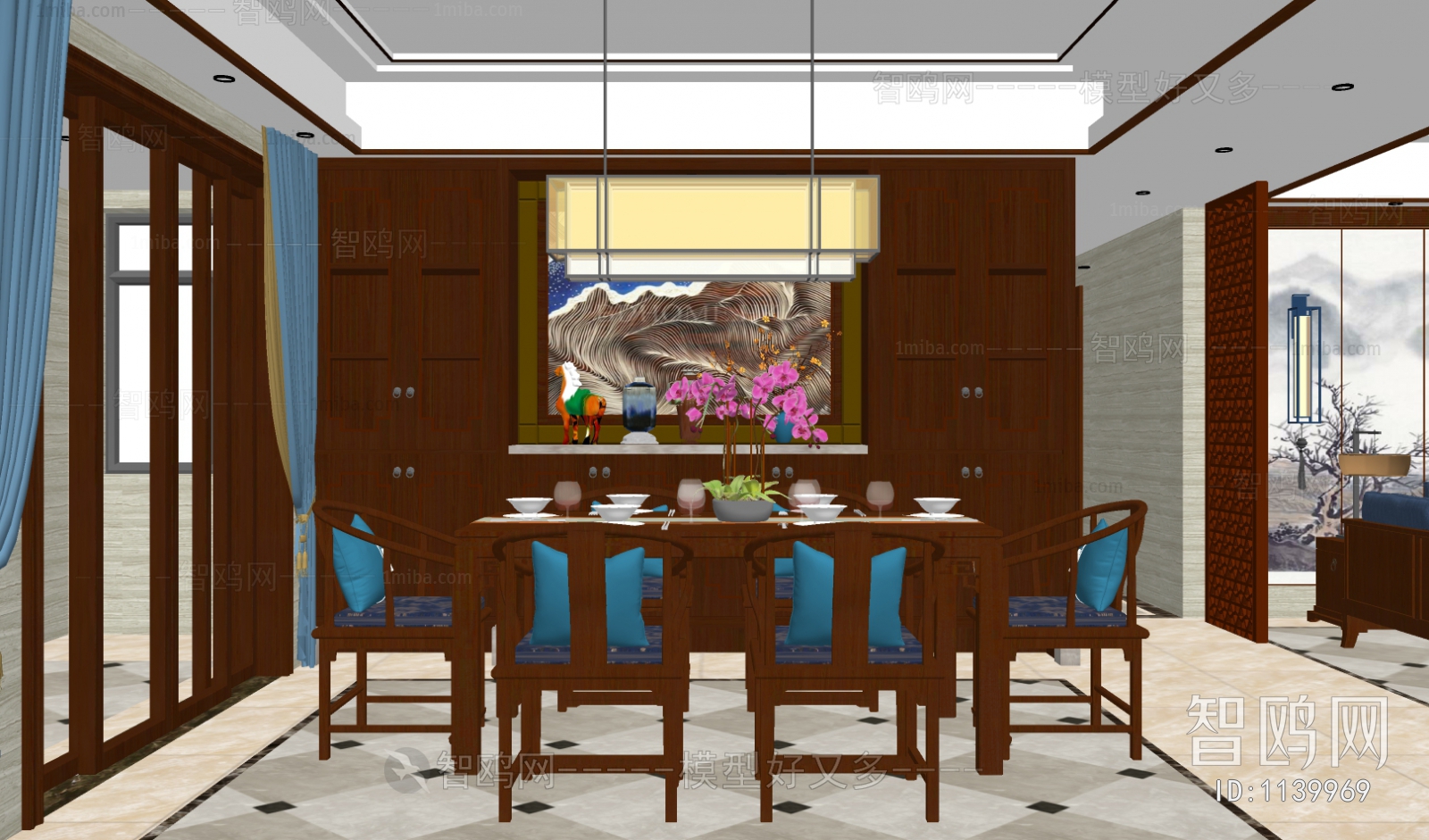 New Chinese Style Dining Room