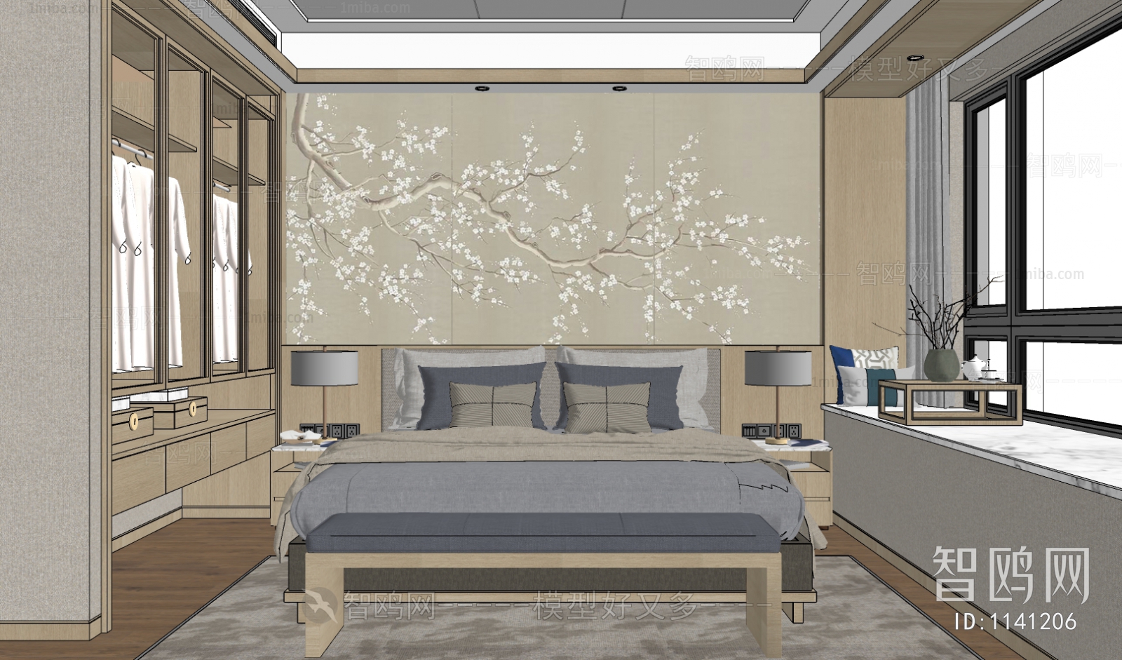 New Chinese Style Bedroom