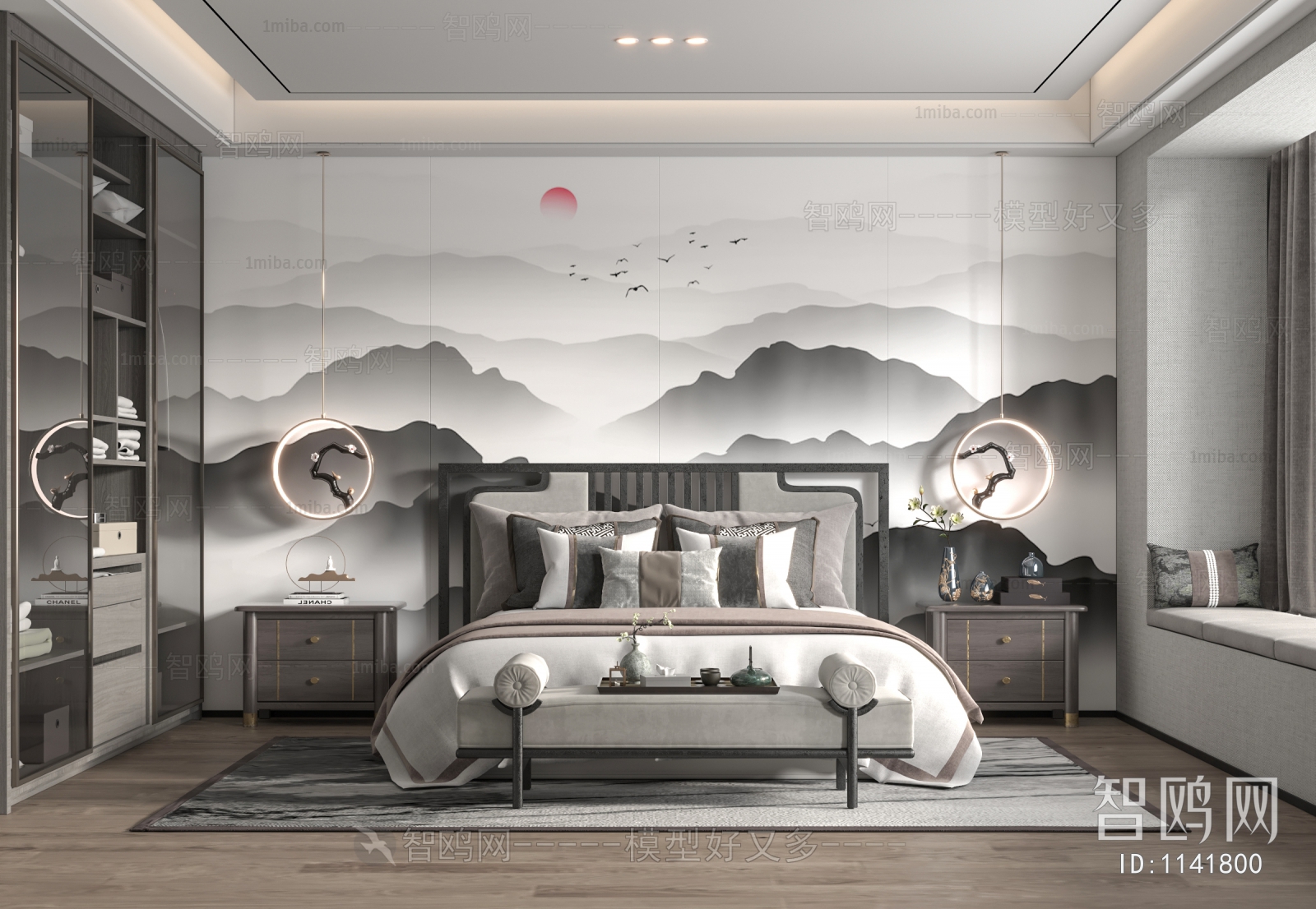 New Chinese Style Bedroom