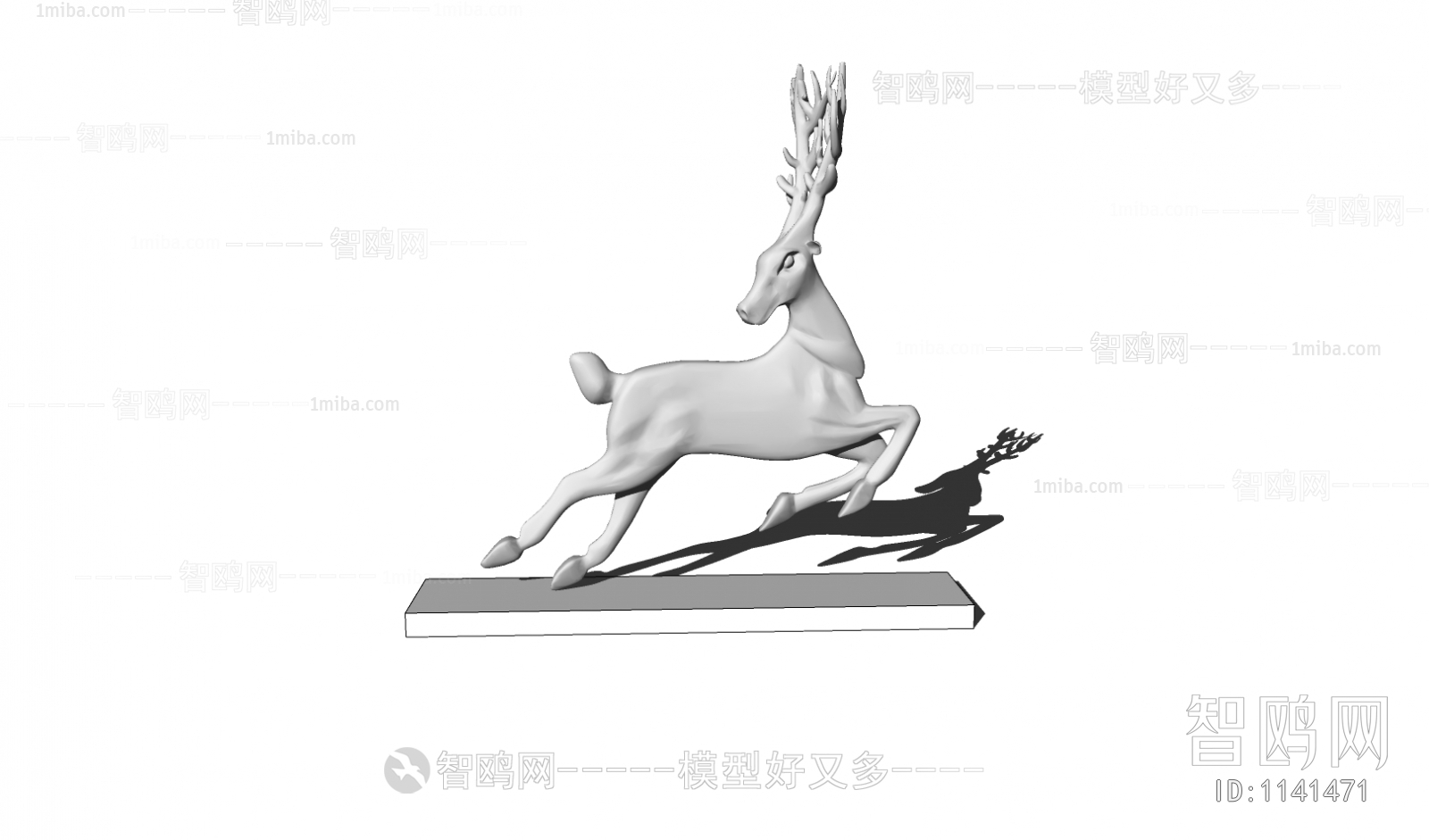现代鹿雕塑