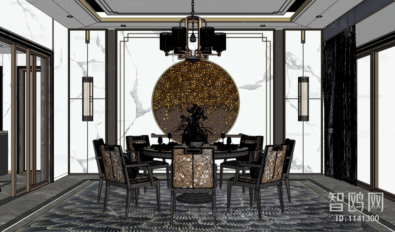 New Chinese Style Dining Room