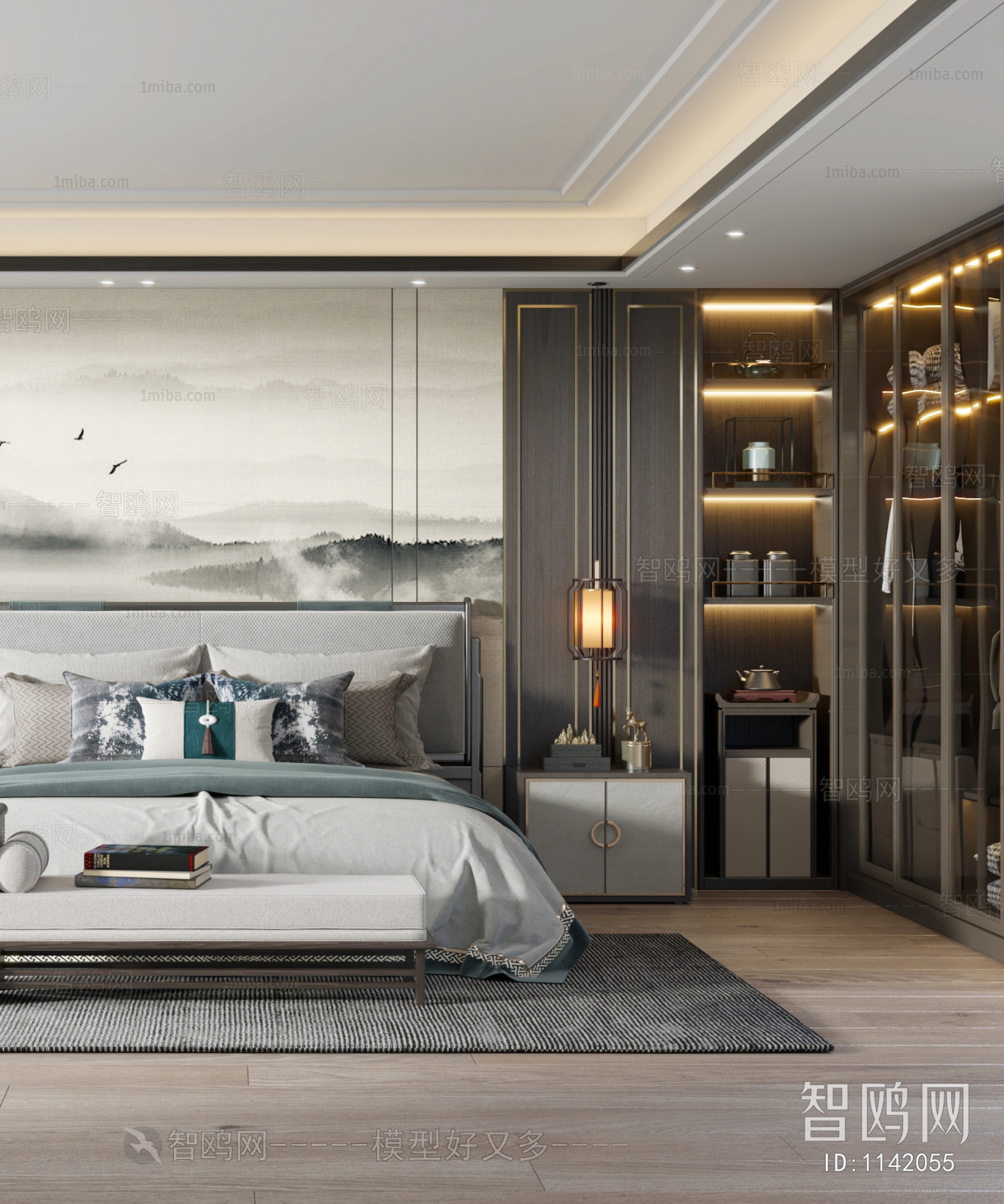 New Chinese Style Bedroom